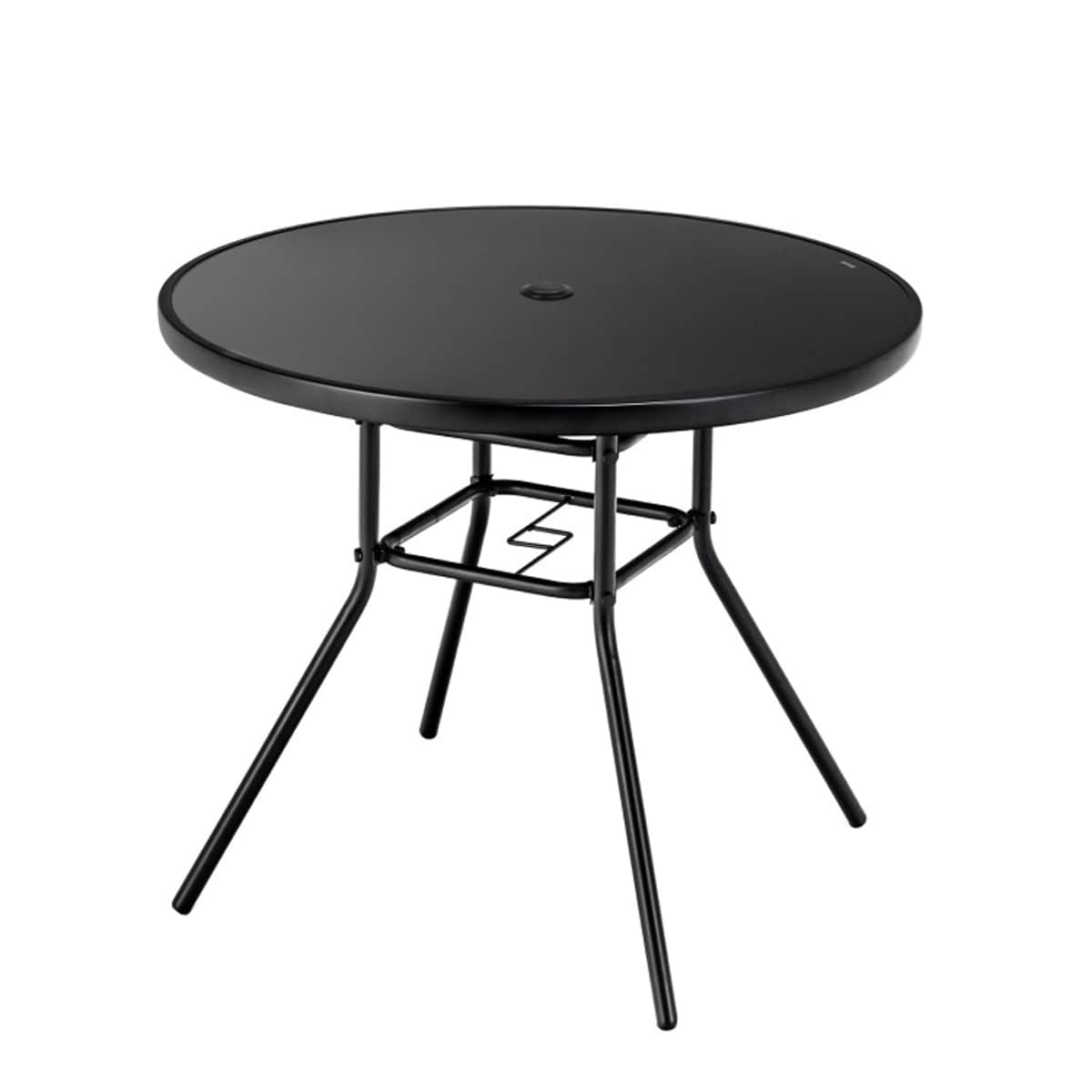 WELLFOR TDJN10207-12 Round Outdoor Dining 34-in W x 34-in L with Umbrella Hole