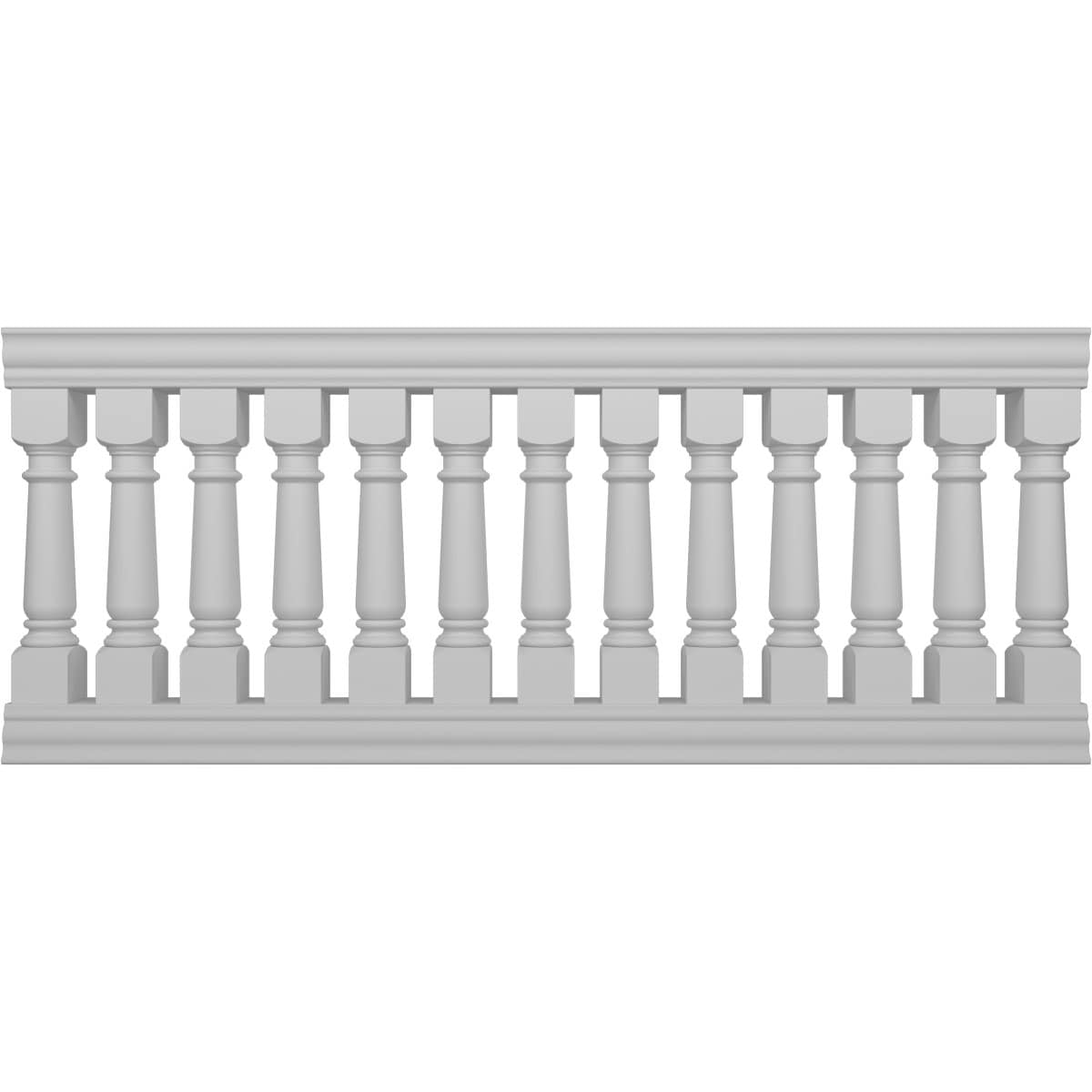 Ekena Millwork BALK42X096WEA FiberThane 8-Feet x 42-Inches Wellington Fiberglass Deck Rail Kit
