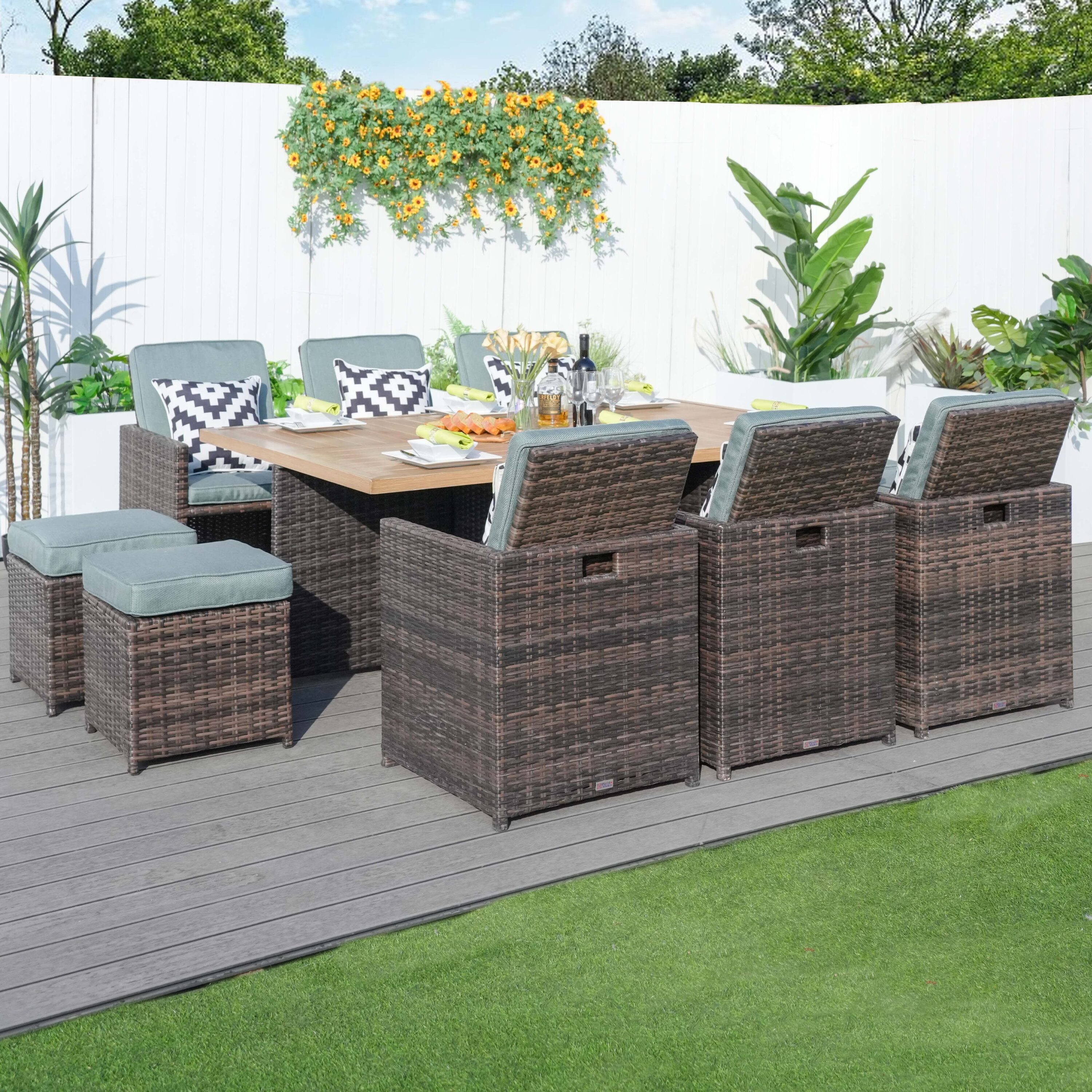 Direct Wicker DWD-3234BRA-CE Patio-Dining-Sets - View #6