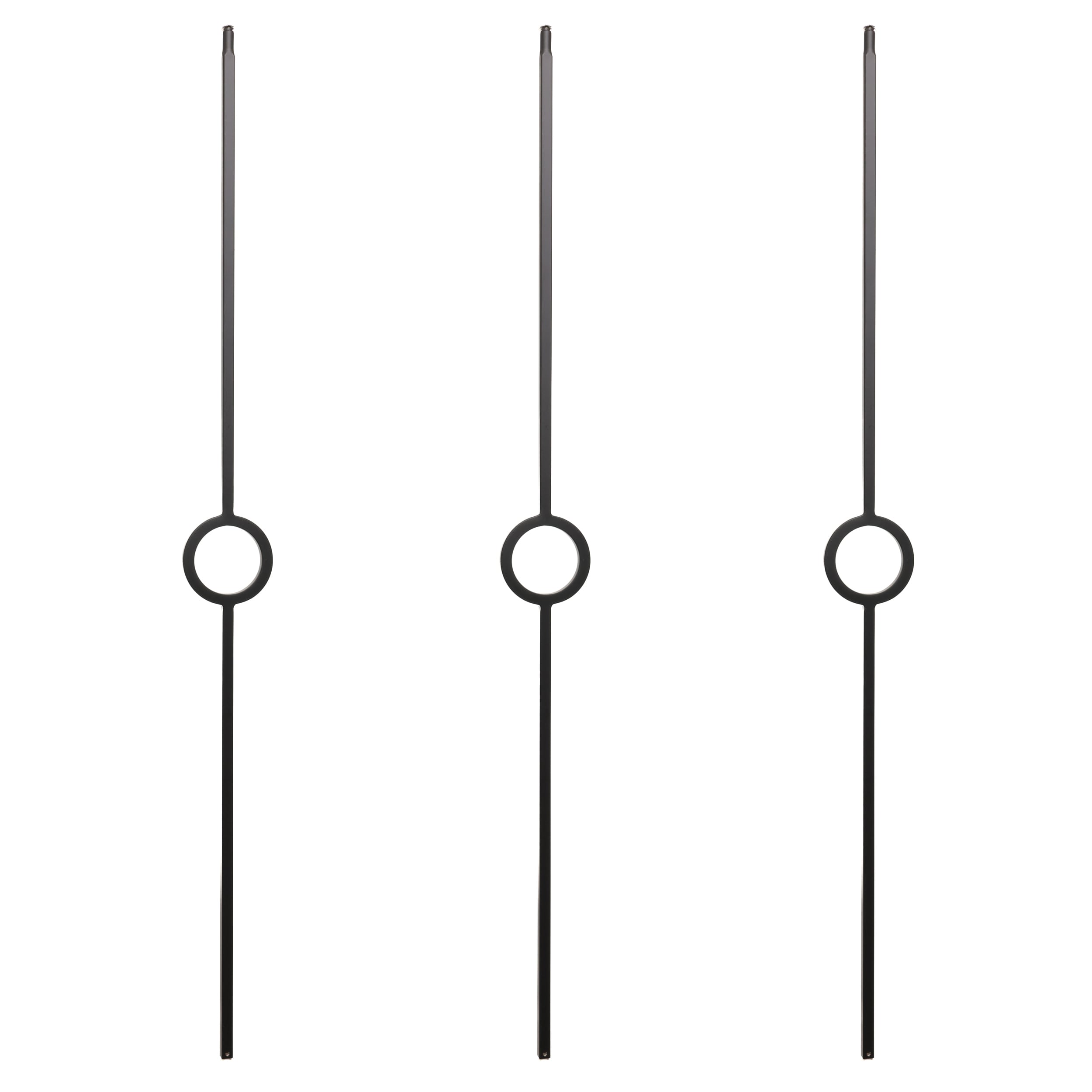 RELIABILT WGT72SB 43-in x 0.5-in Satin Black Wrought Iron Ring Stair Baluster (3-Pack)