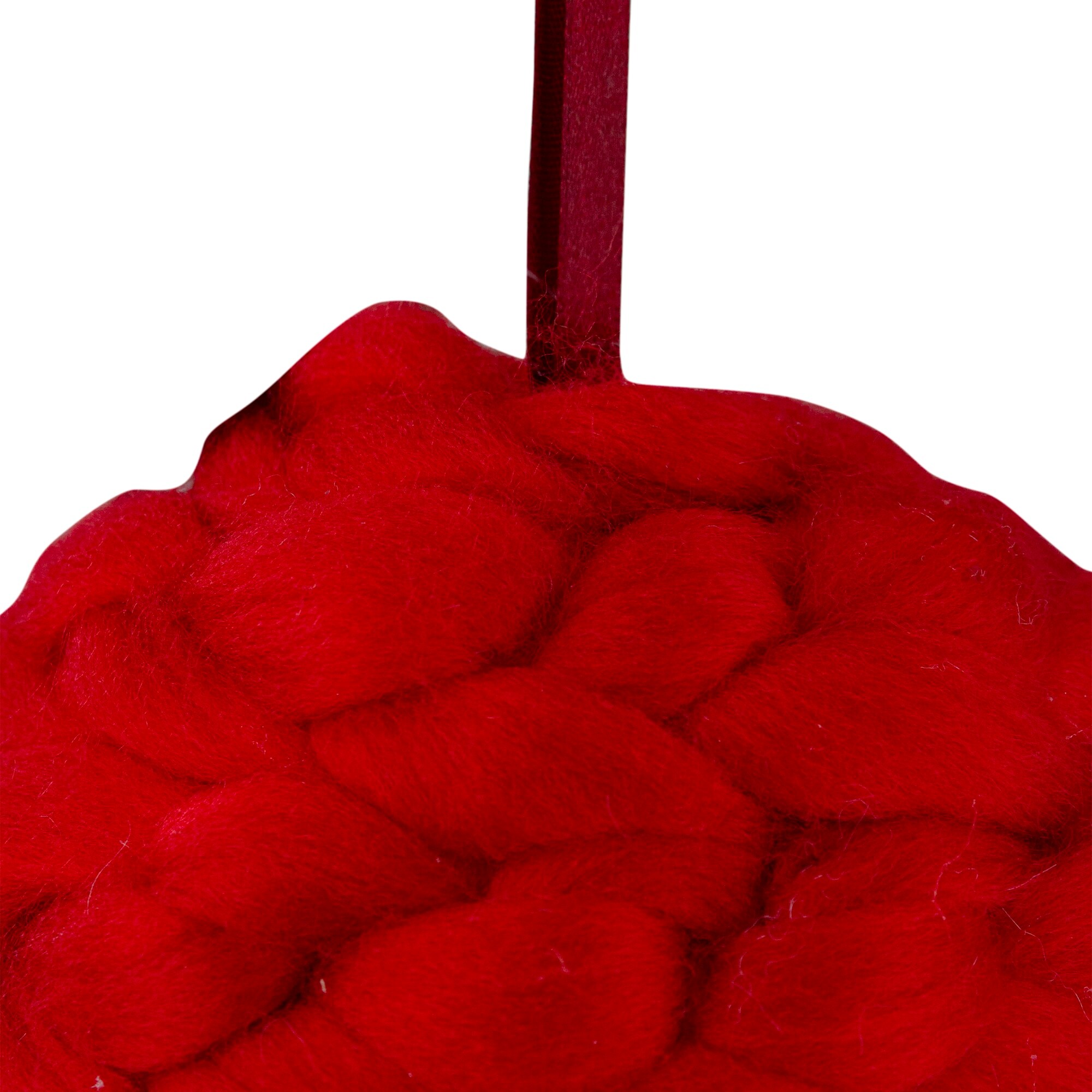 Northlight 5.5 inch Red Yarn Ball Hanging Christmas Ornament in the ...