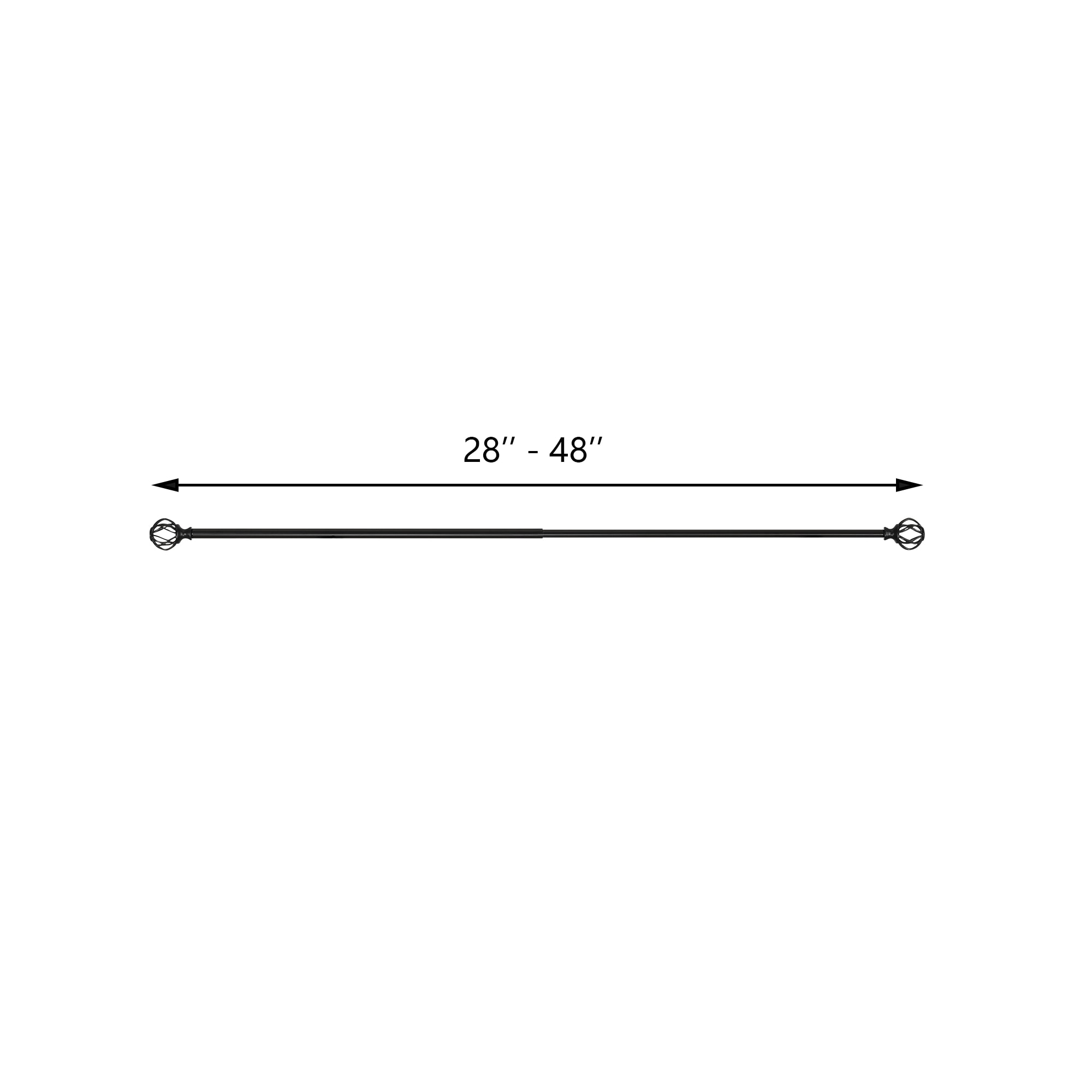 ACROMA 80528BK Curtain-Rods - View #7