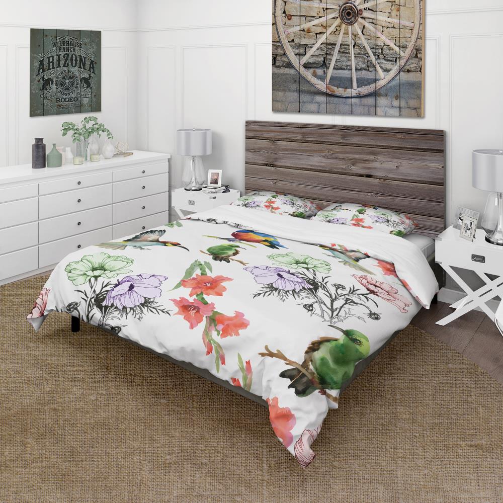 Designart BED19349-T 3-Piece Green Twin Duvet Cover Set