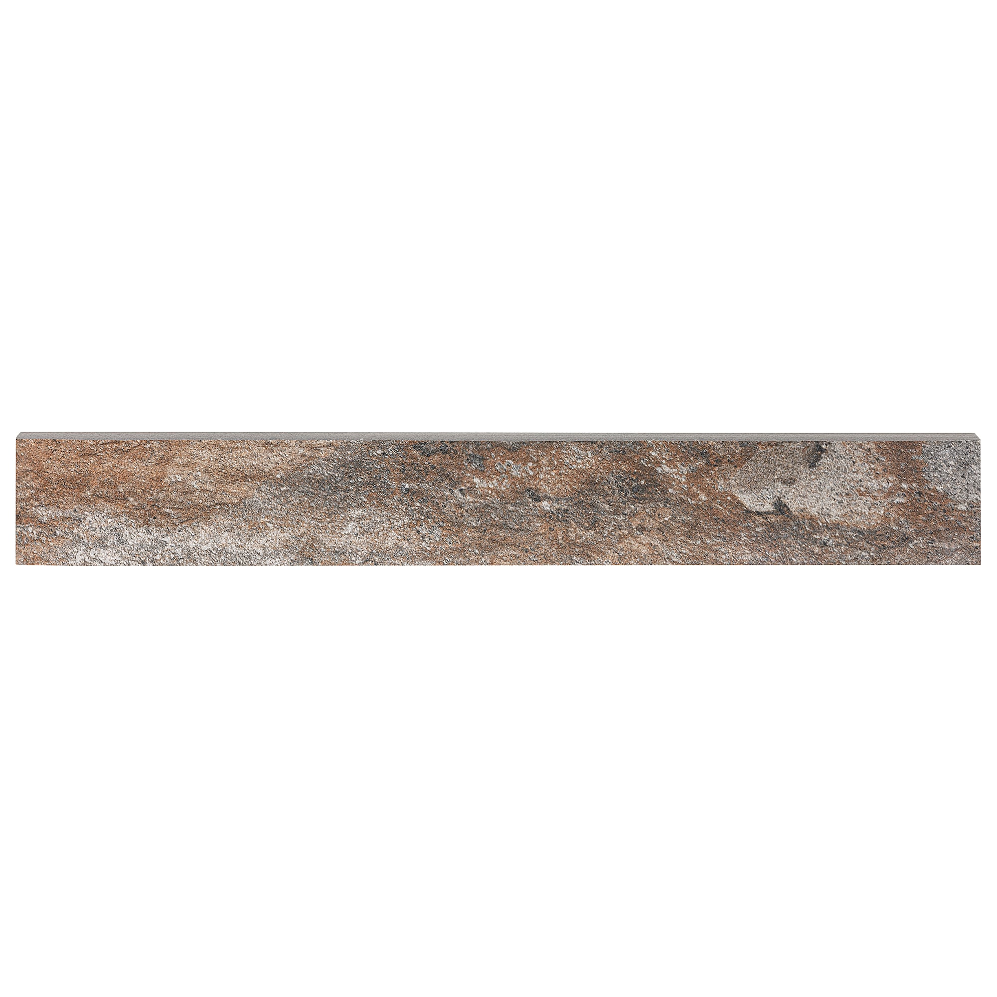 Artmore Tile EXT3RD108285 District Iron Gray 3-in x 24-in Matte Porcelain Bullnose Tile ( 0.51-sq ft / Piece )