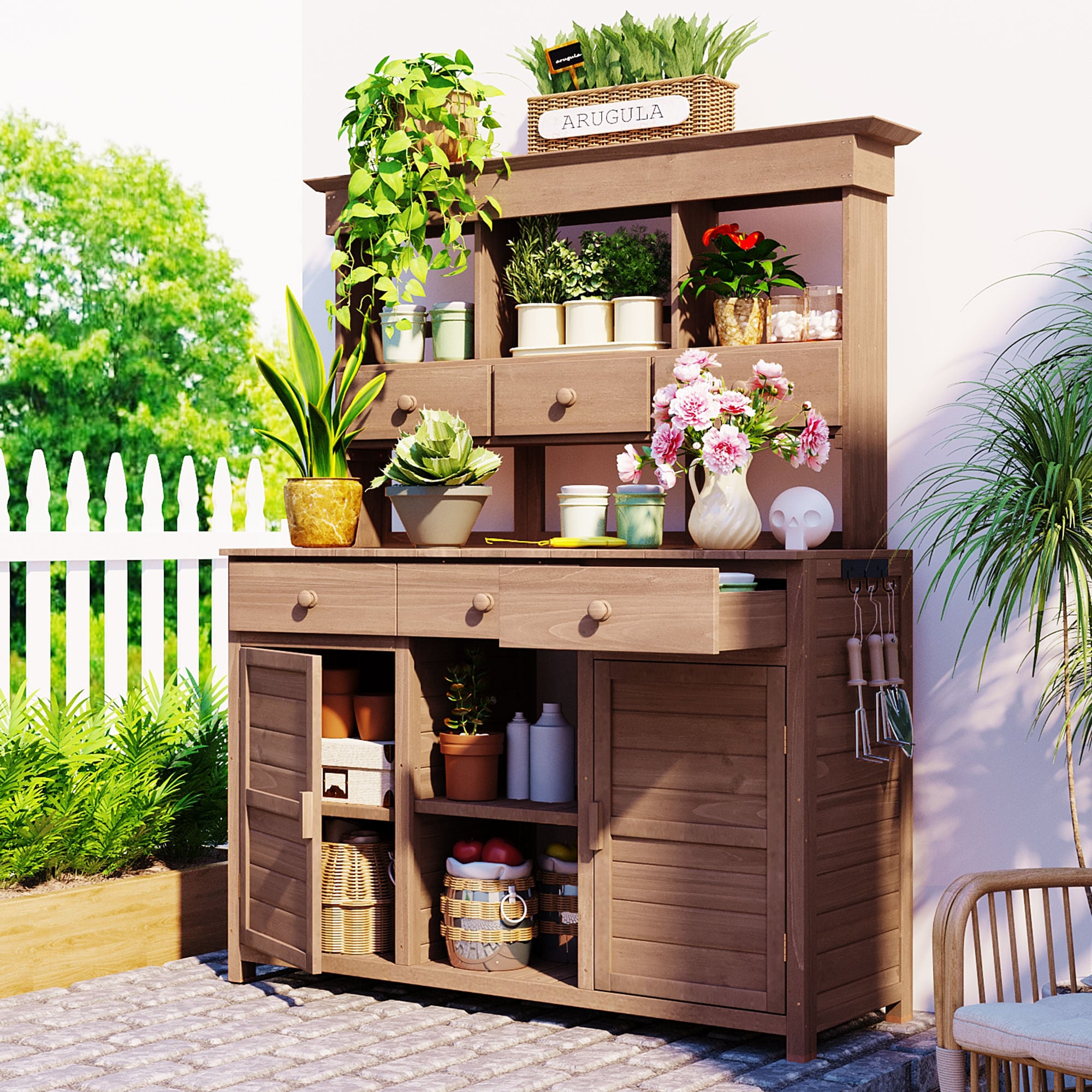 AHIOU HOME ZAAHG-P229024DPB Potting-Benches - View #2