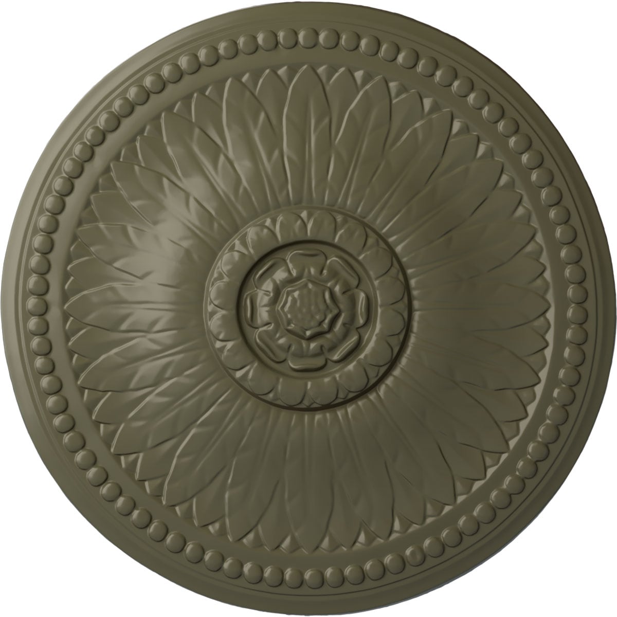 Ekena Millwork CM19BIPTF Bailey 18.125-in W x 18.125-in L Painted Turtle Polyurethane Whole Ceiling Medallion