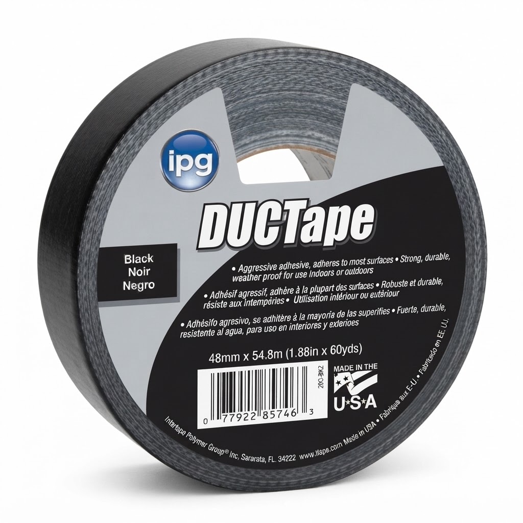Poly IPG JobSite 1.88 in. W X 60 yd L Black Duct Tape
