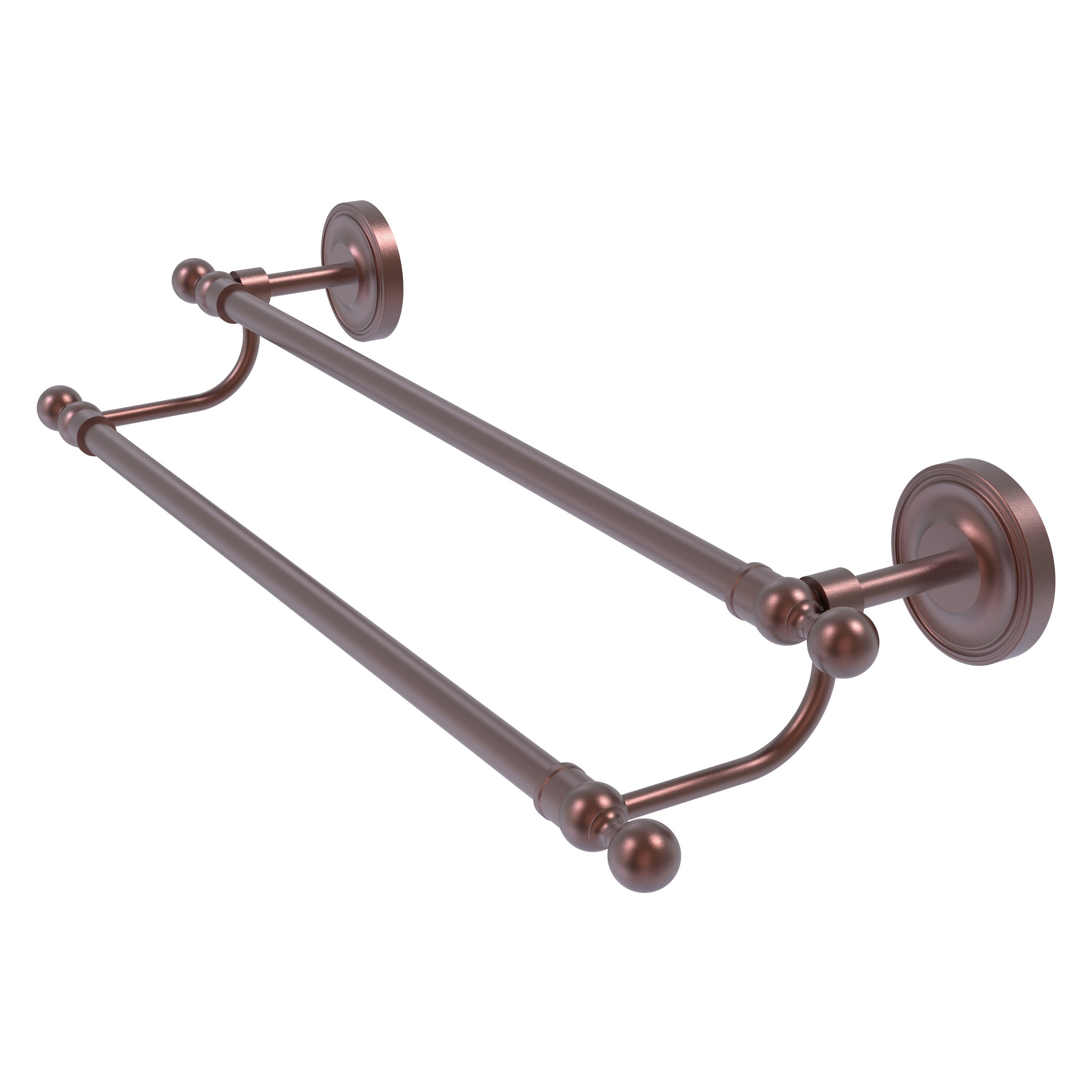Allied Brass R-72/18-CA Regal 18-in double Antique Copper Wall mount Double Towel Bar