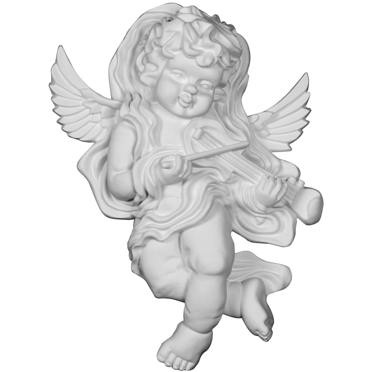 Ekena Millwork ONL09X13X04AN-R Classic Angel, Right 9.25-in W x 13.375-in H Primed Applique