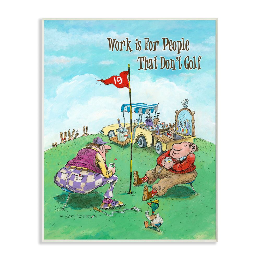 Stupell Industries People That Don't Golf Funny Cartoon Sports