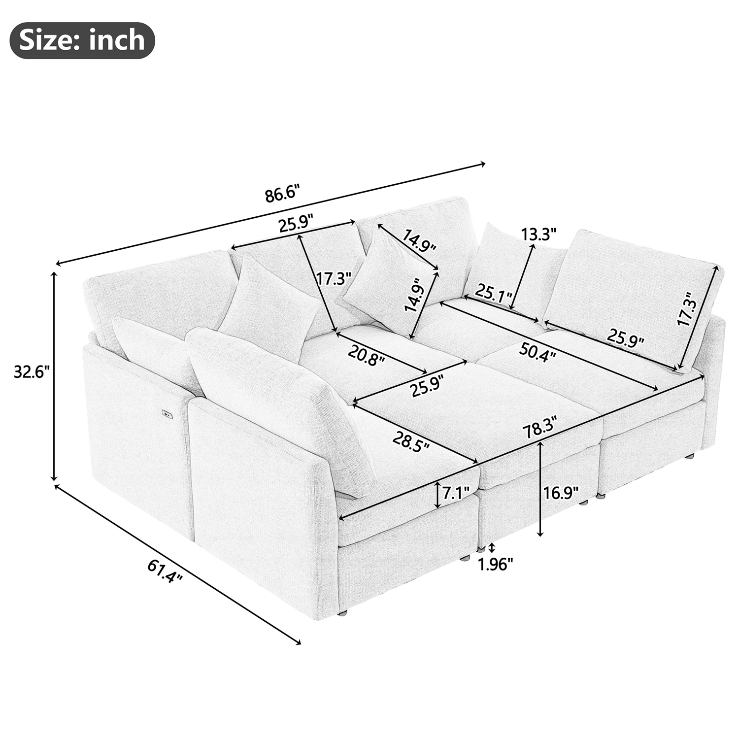 GZMR GZ-GN3101C Sofas-Loveseats - View #13
