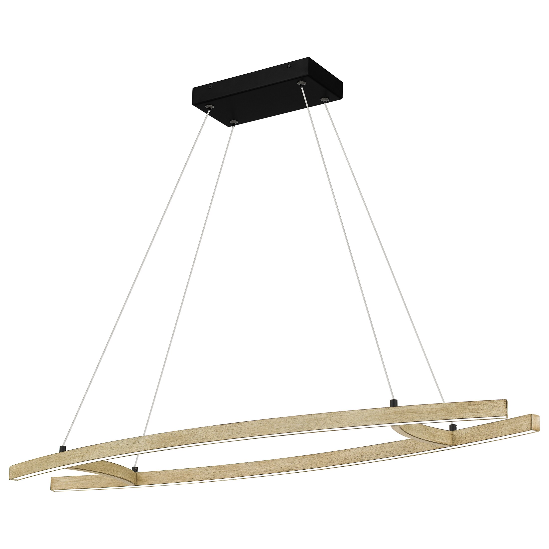 Quoizel PCSMA140WA Soma 1-Light Whitewashed Walnut Modern/Contemporary LED Damp Rated Chandelier