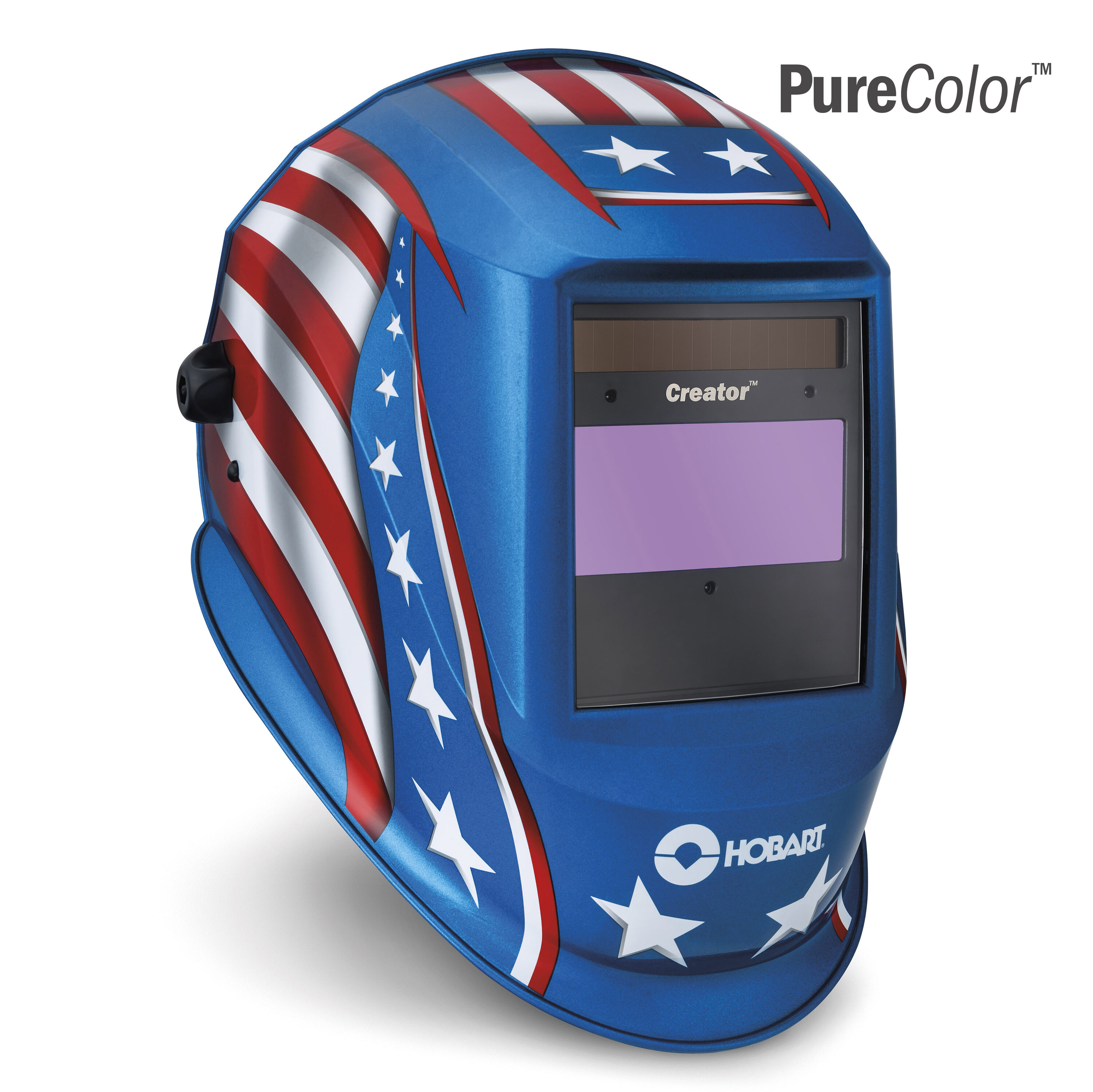 Hobart 770870 Auto Darkening Variable Shade Red White Blue Welding Helmet