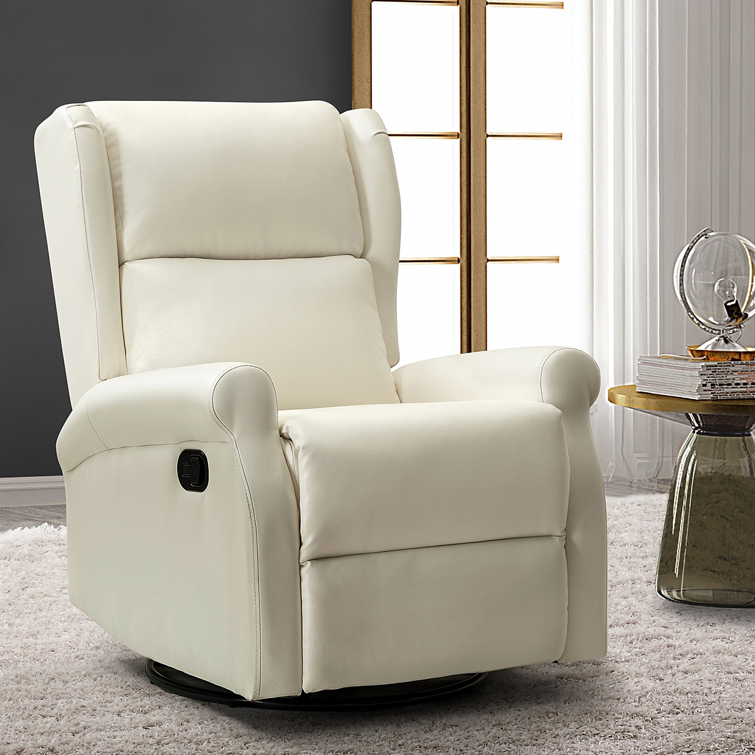 Ivory store leather recliner