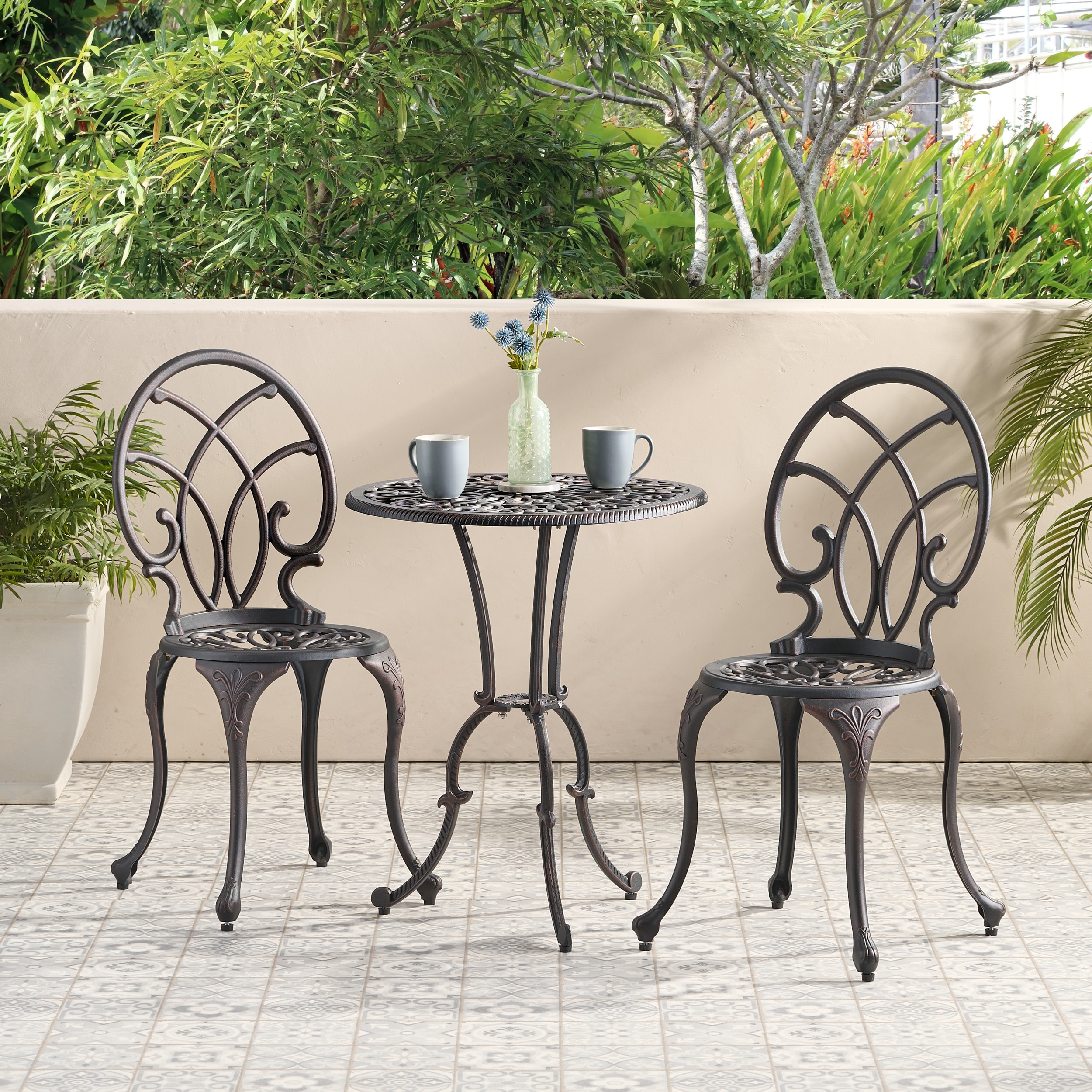 AAZJ JGD-50550COP Patio Conversation Sets 3 -Piece Patio Conversation Set