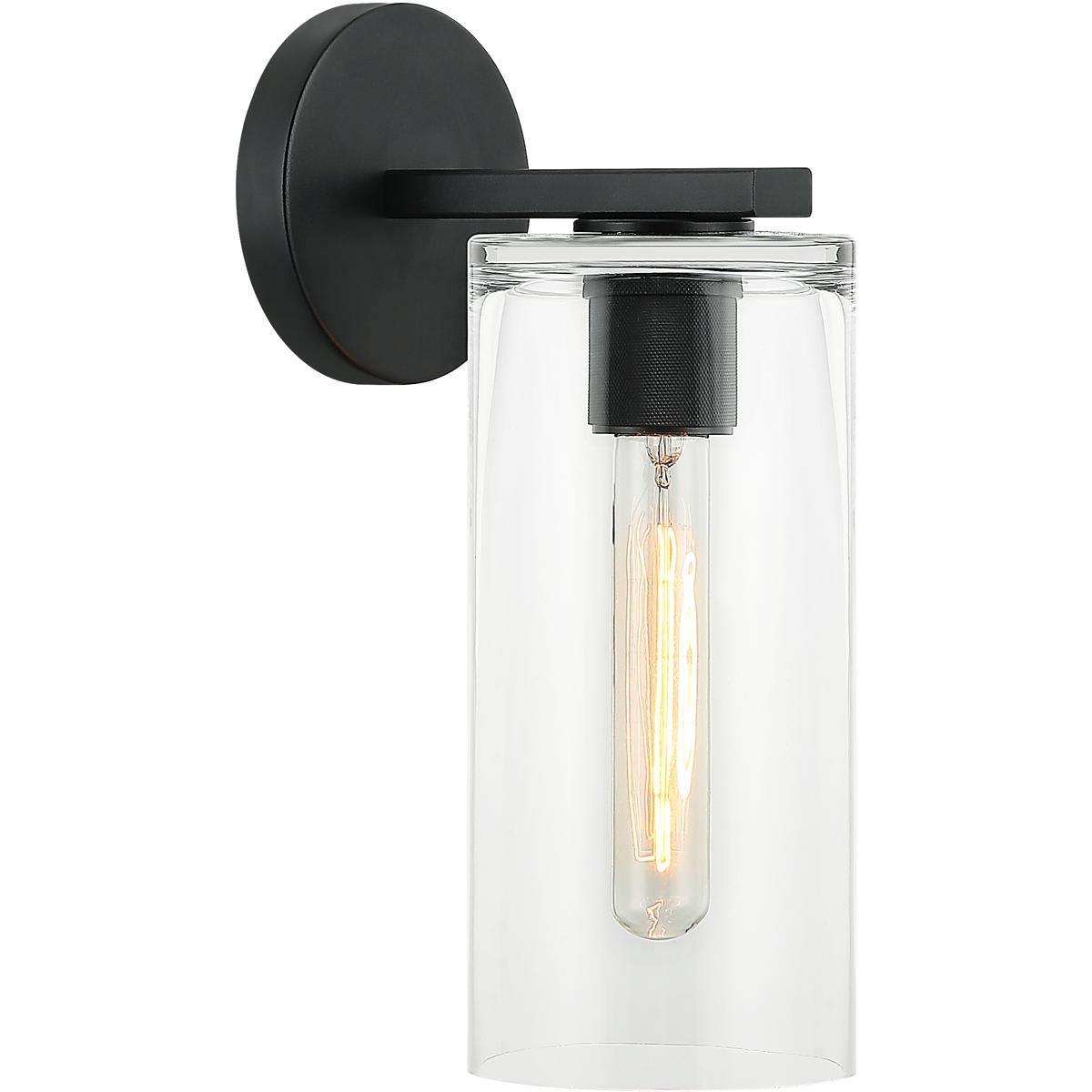 Matteo  Lighting W32501MB Lincoln 2 Light 475 inch Matte Black Wall Sconce Wall Light