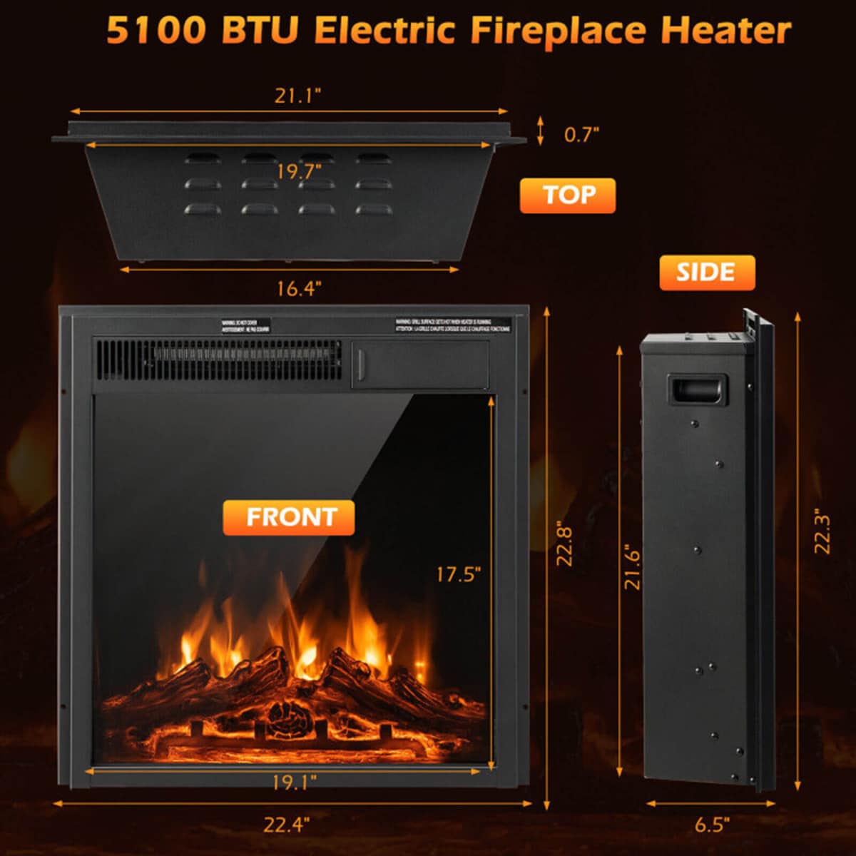 Clihome CL--10186 Electric-Fireplaces - View #4