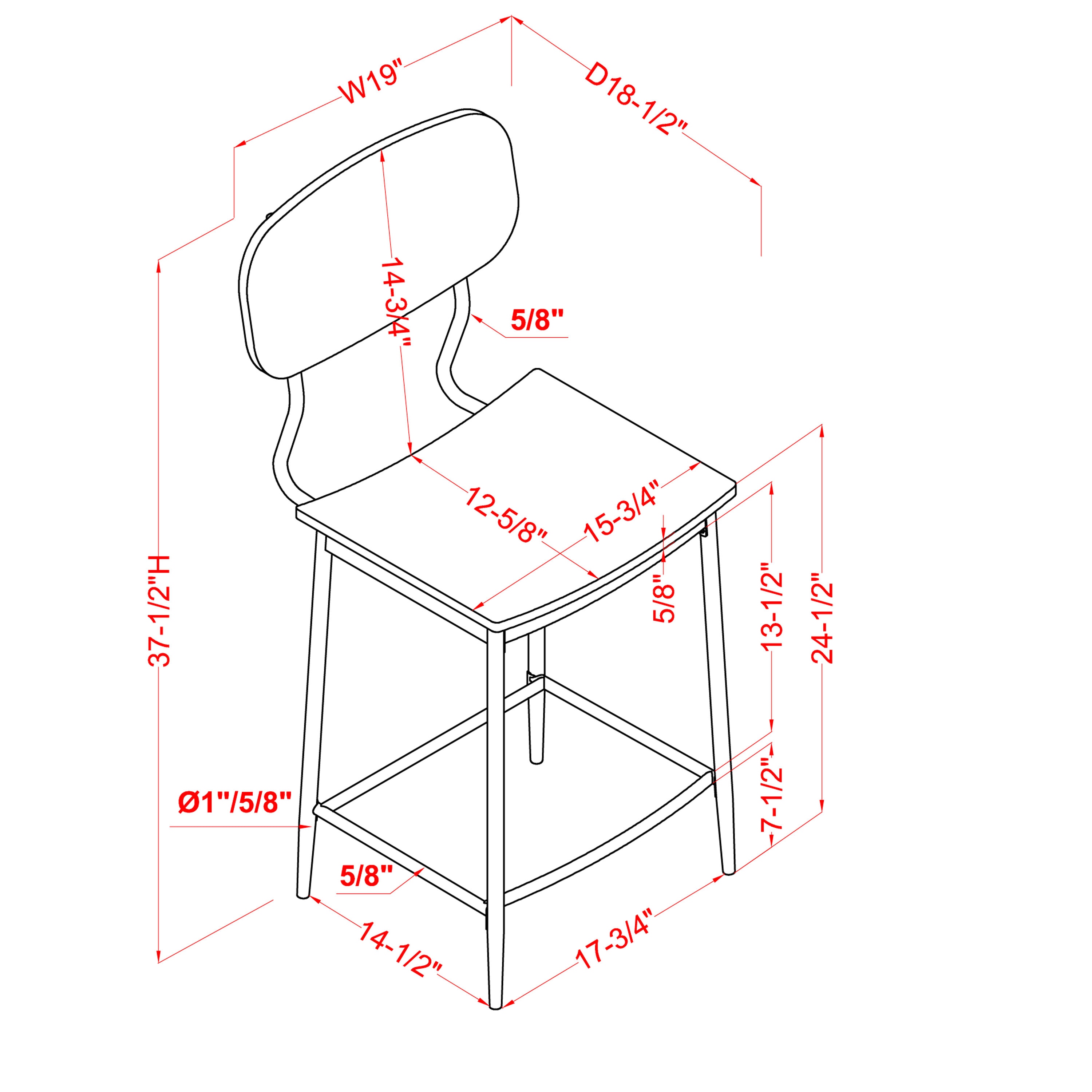 Furniture of America IDF-3839GY-PT-5PK Dining-Sets - View #8