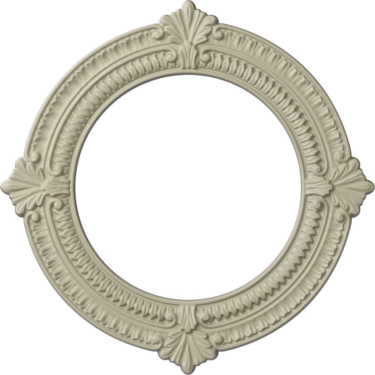 Ekena Millwork CM13BNCYF Benson 13.125-in W x 13.125-in L Painted Clear Yellow Polyurethane Whole Ceiling Medallion
