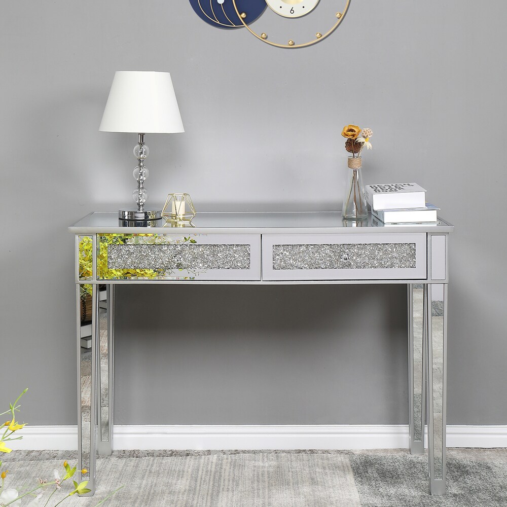 Winado LO1G13005137 41.73-in Silver Modern/Contemporary Writing desk