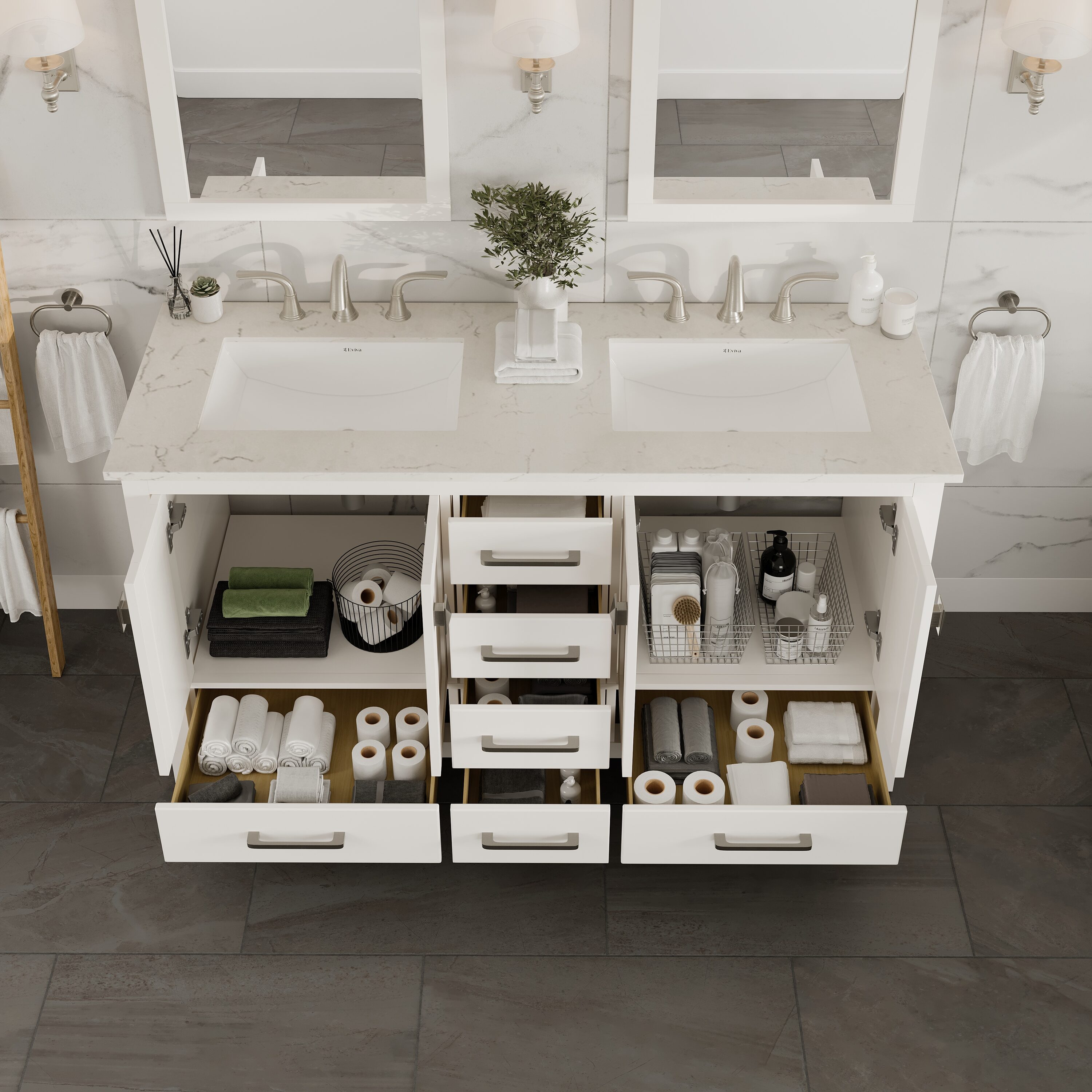 Eviva EVVN412-60WH-Q Bath-Vanity-Combo - View #3