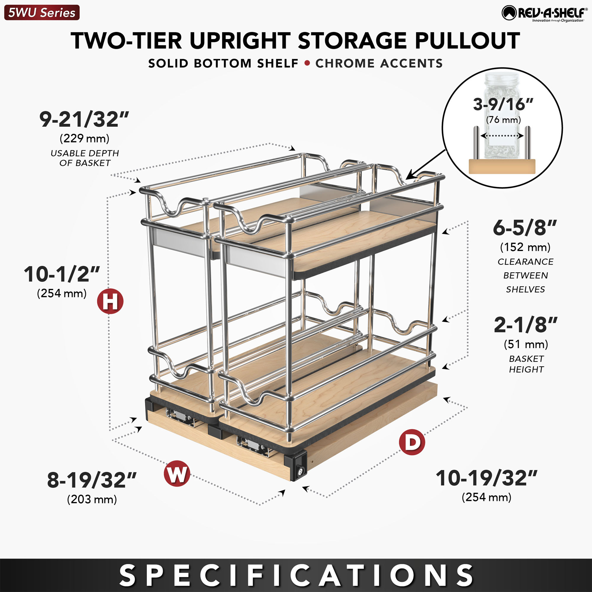 Rev-A-Shelf 410633 Pull-Out-Cabinet-Baskets - View #3