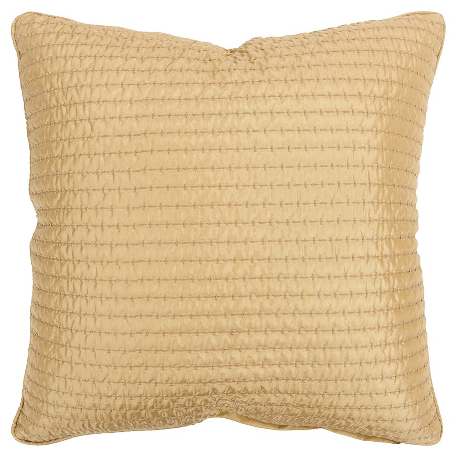 HomeRoots 4000403372 22-in x 22-in Gold Square Indoor Decorative Pillow