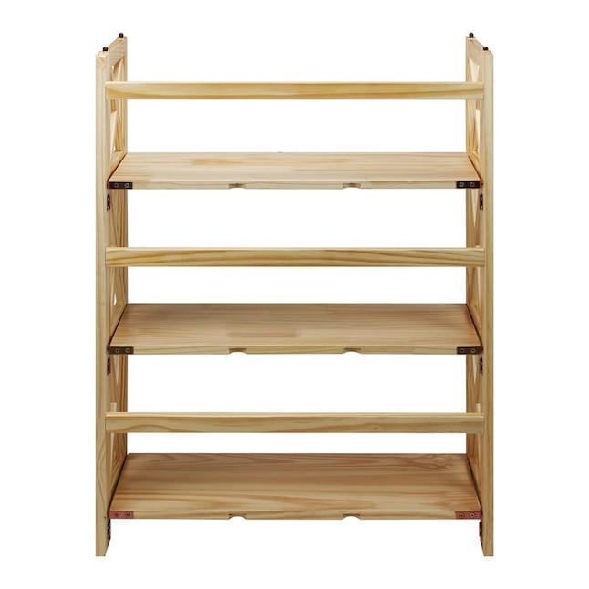 Casual Home Montego Natural Wood 3, Collapsible Wood Bookcases