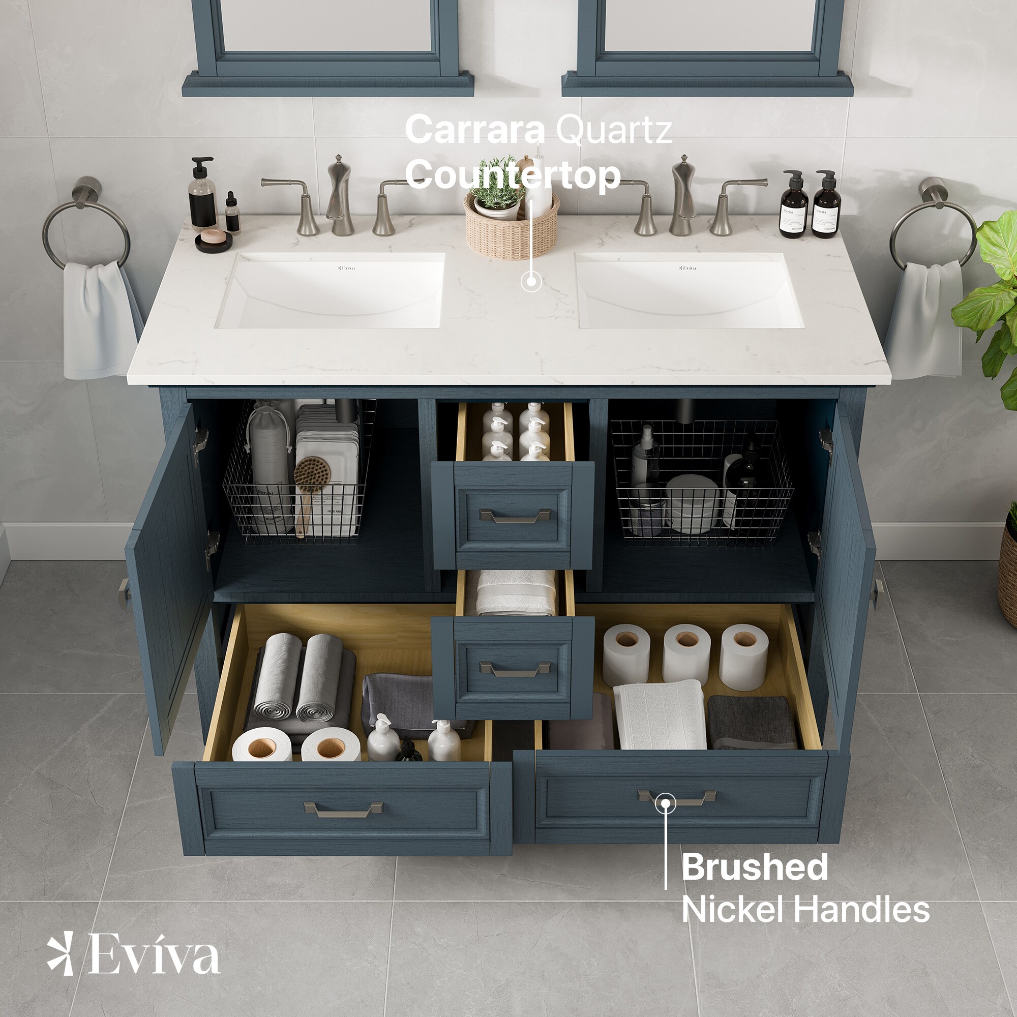 Eviva EVVN612-48AB-DS-Q Bath-Vanity-Combo - View #3