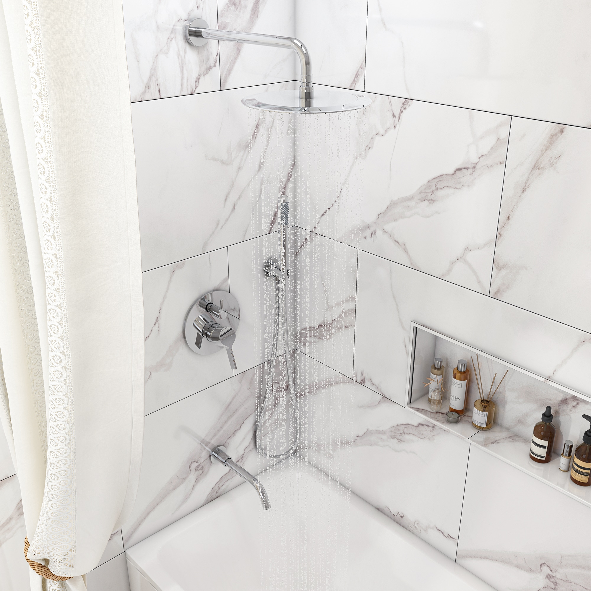 Mondawe AM-S133A3C-10CH Showerhead-Bar-Panels - View #6