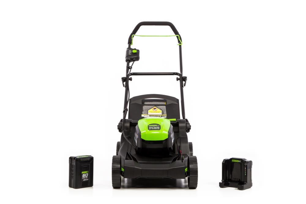 Greenworks PRO 17 in. 60-Volt Lawn Mower with 4 Ah Lithium Ion Battery and Charger LMC415