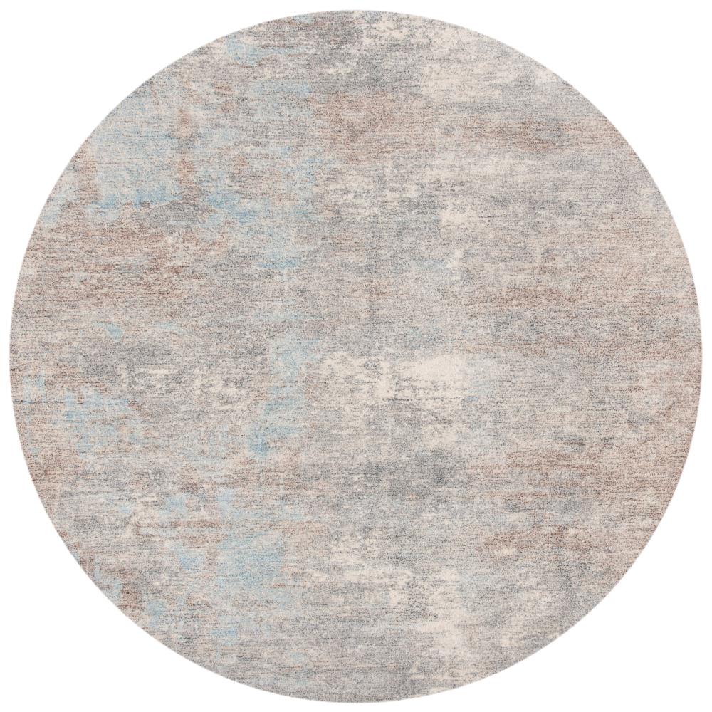 Safavieh RVT113F-6R Restoration Vintage Erika 6 x 6 (ft) Tufted Synthetic Gray/Blue Round Indoor Abstract Vintage Area rug