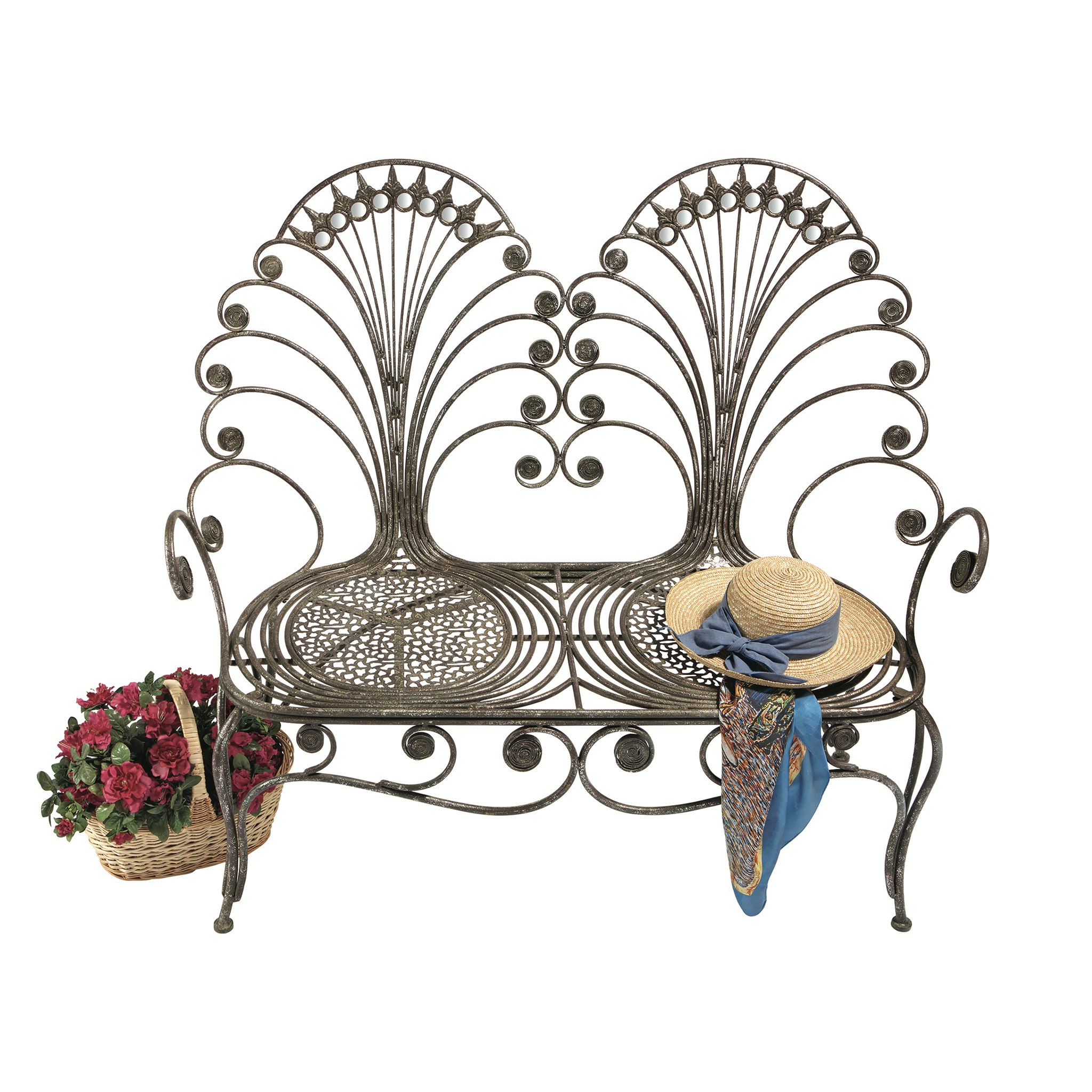Design Toscano FU63629 49-Inches W x 43.5-Inches H Bronze Steel Garden Bench