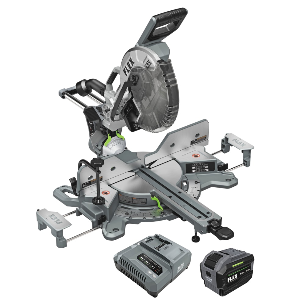 FLEX STACKED LITHIUM 12-in 24-volt Dual Bevel Sliding Compound Hybrid Cordless Miter Saw (Battery and Charger Included)