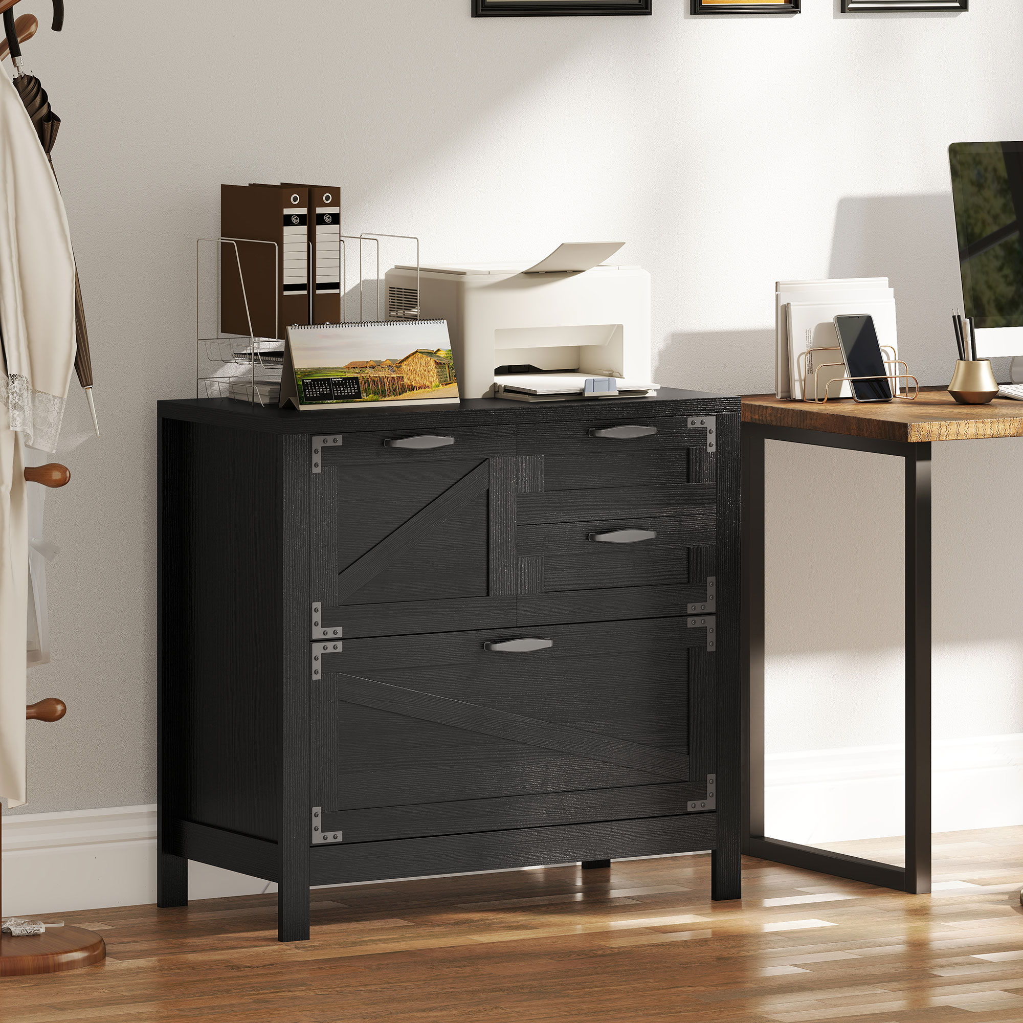 HomCom 924-112V80BK Filing-Cabinets - View #4