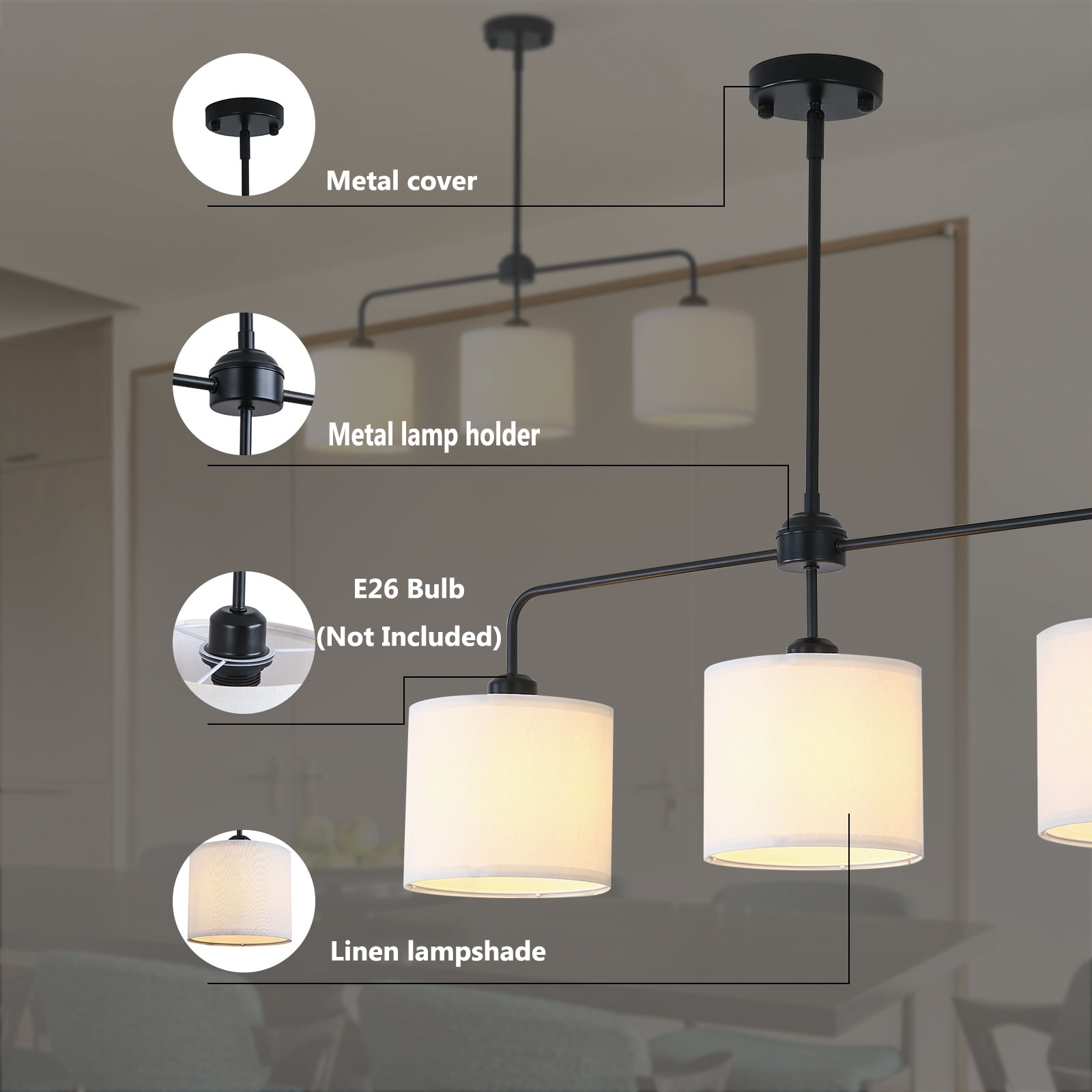 Oukaning HG-HCXLST-4094-US Pendant-Lights - View #5