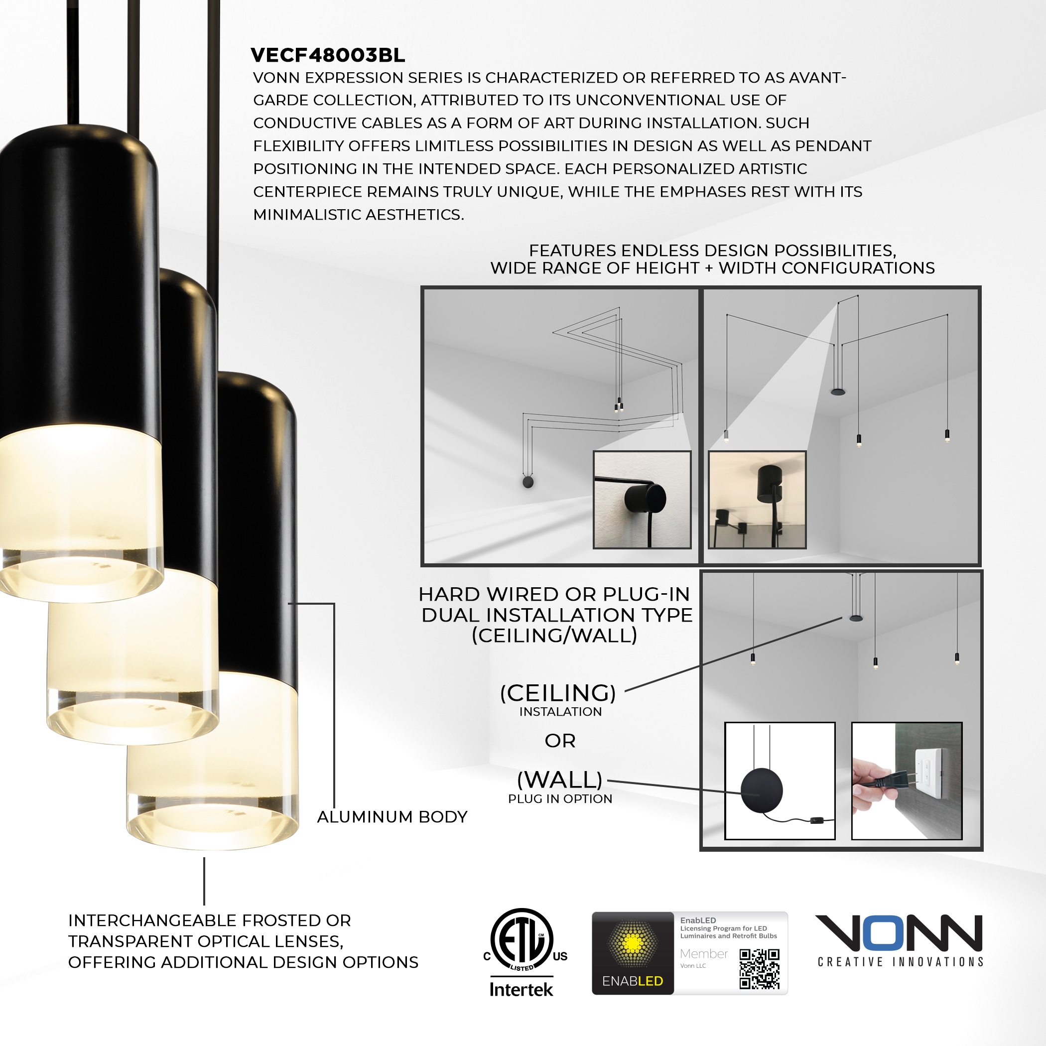 VONN Lighting VECF48003BL flushmounts - View #7