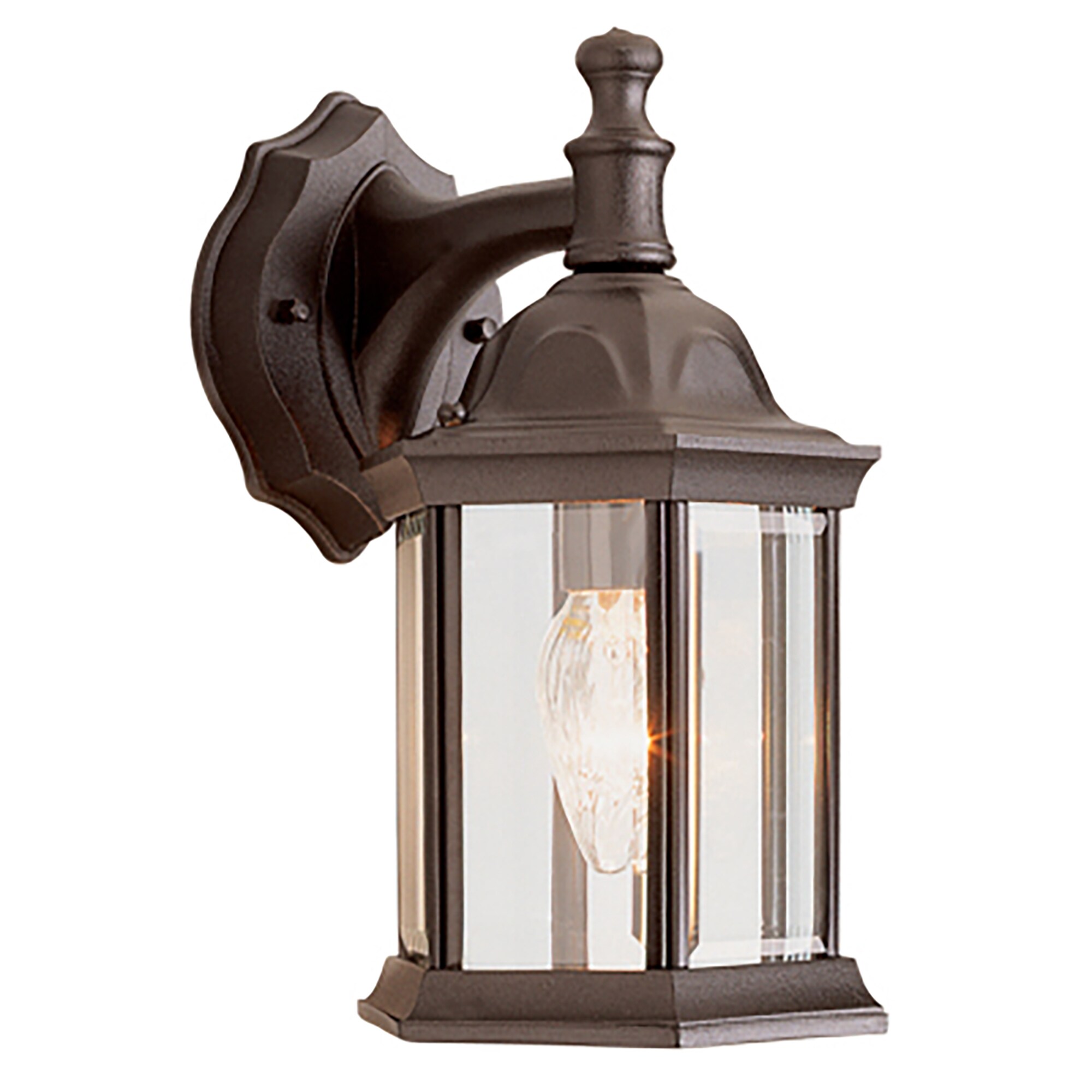 Lucid Lighting 4349 RT 1.0 -Light 12.5-in H Brown Hardwired Outdoor Wall Light