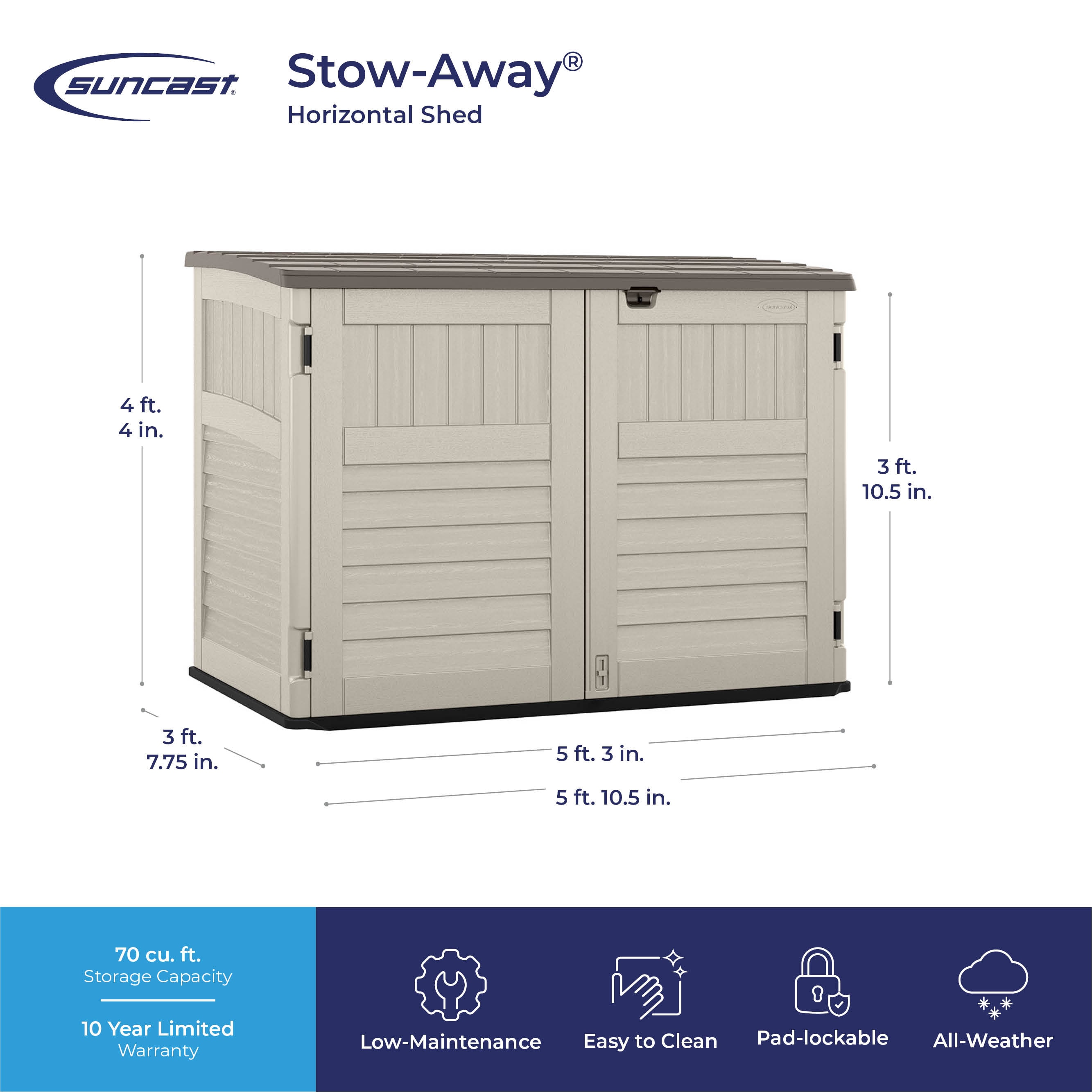 Suncast BMS4720 Vinyl-Resin-Storage-Buildings - View #4