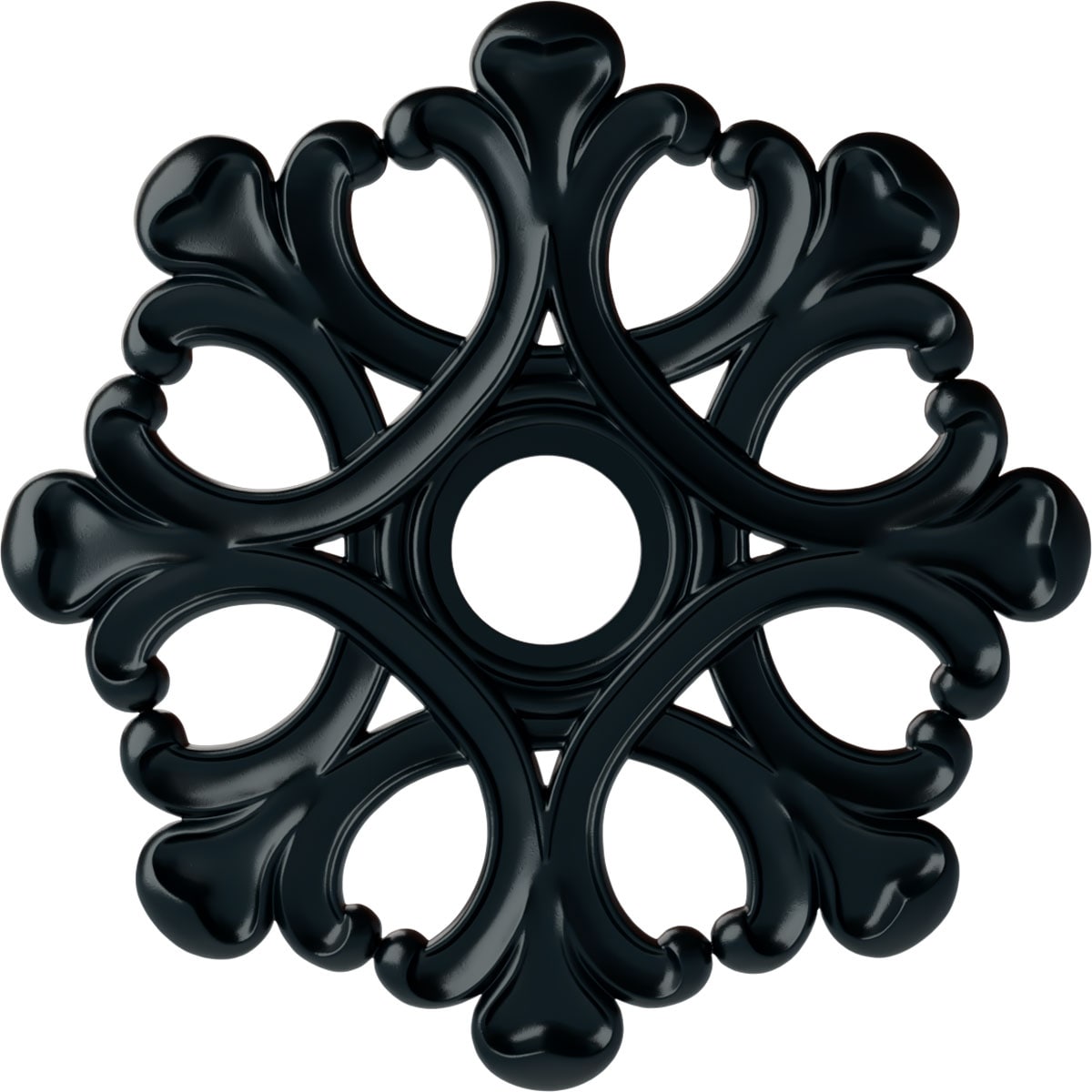 Ekena Millwork CM20ANNSF Angel 20.875-in W x 20.875-in L Painted Night Shade Polyurethane Whole Ceiling Medallion