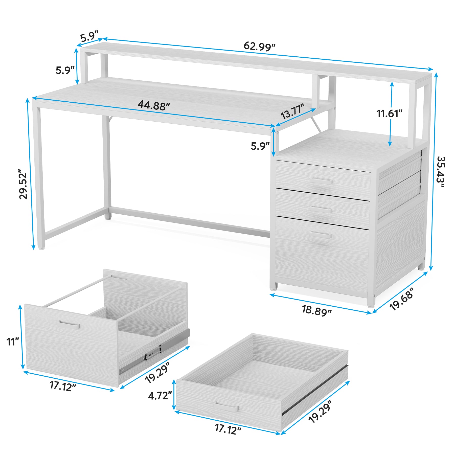 Fnova LWTJ-JW0580 Office-Tables - View #4