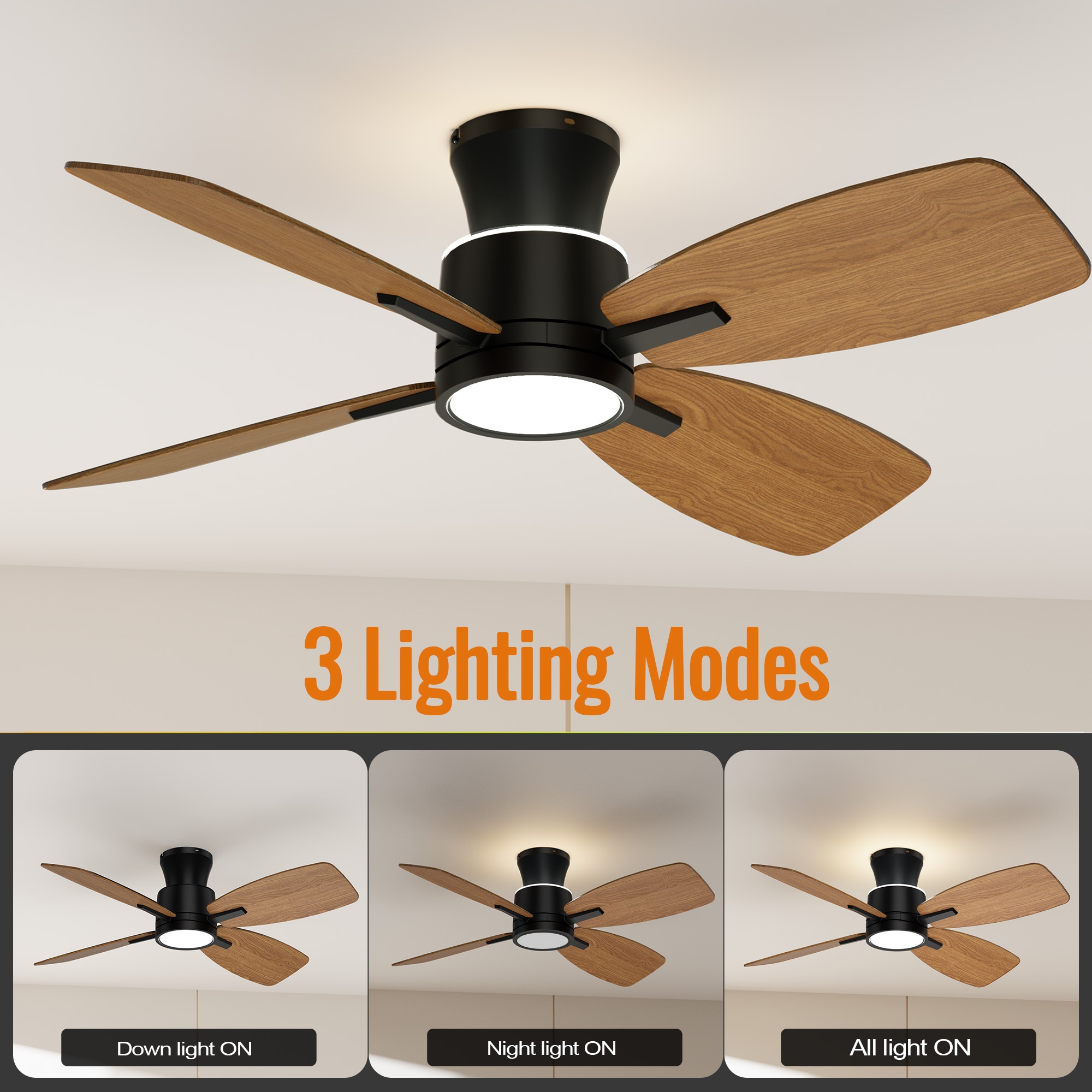 TALOYA TLY42-BK-4X-S4 Ceiling-Fans - View #3