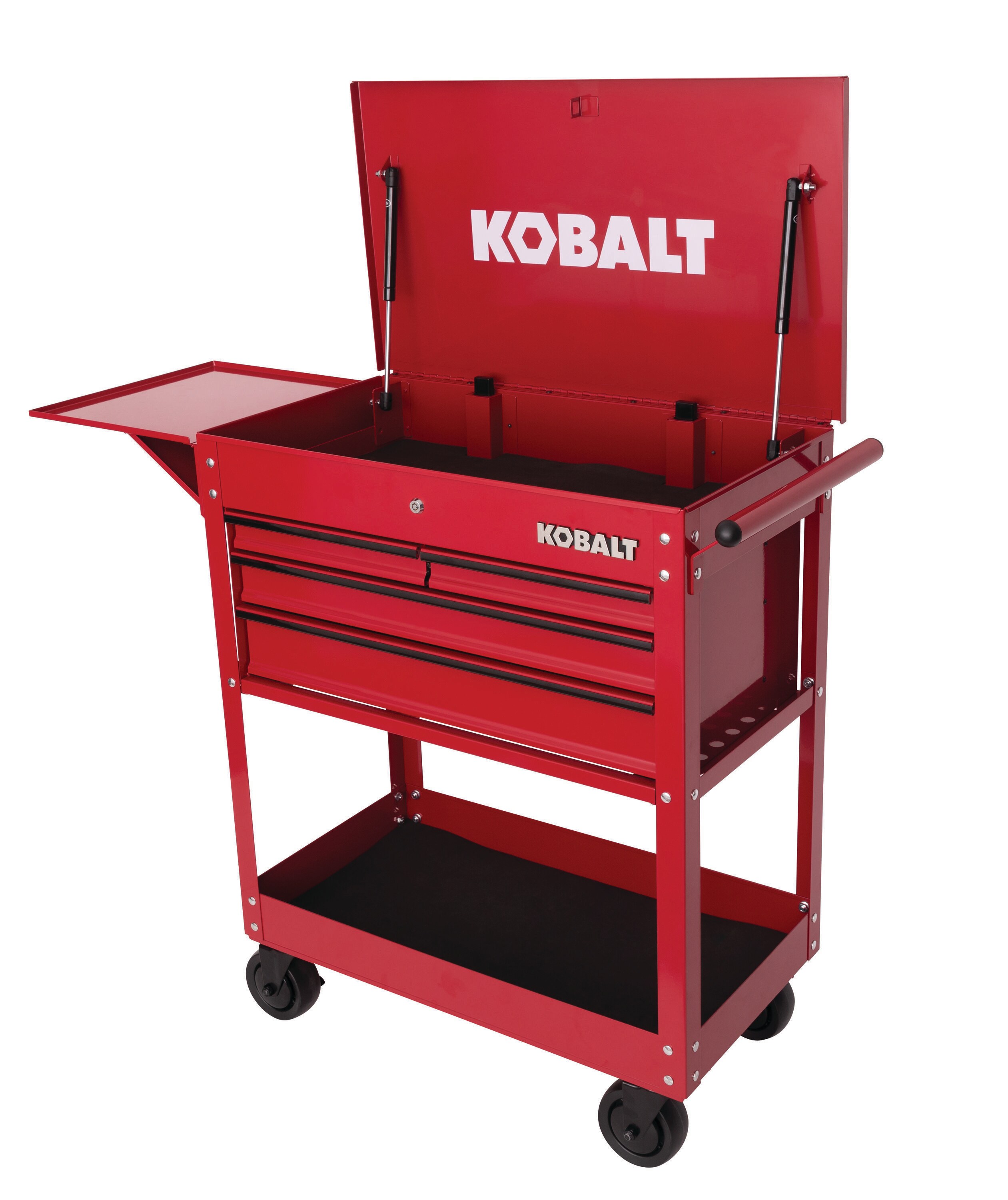 32-in W x 31-in H 4-Drawer Steel Rolling Tool Cabinet (Red) | - Kobalt 53287
