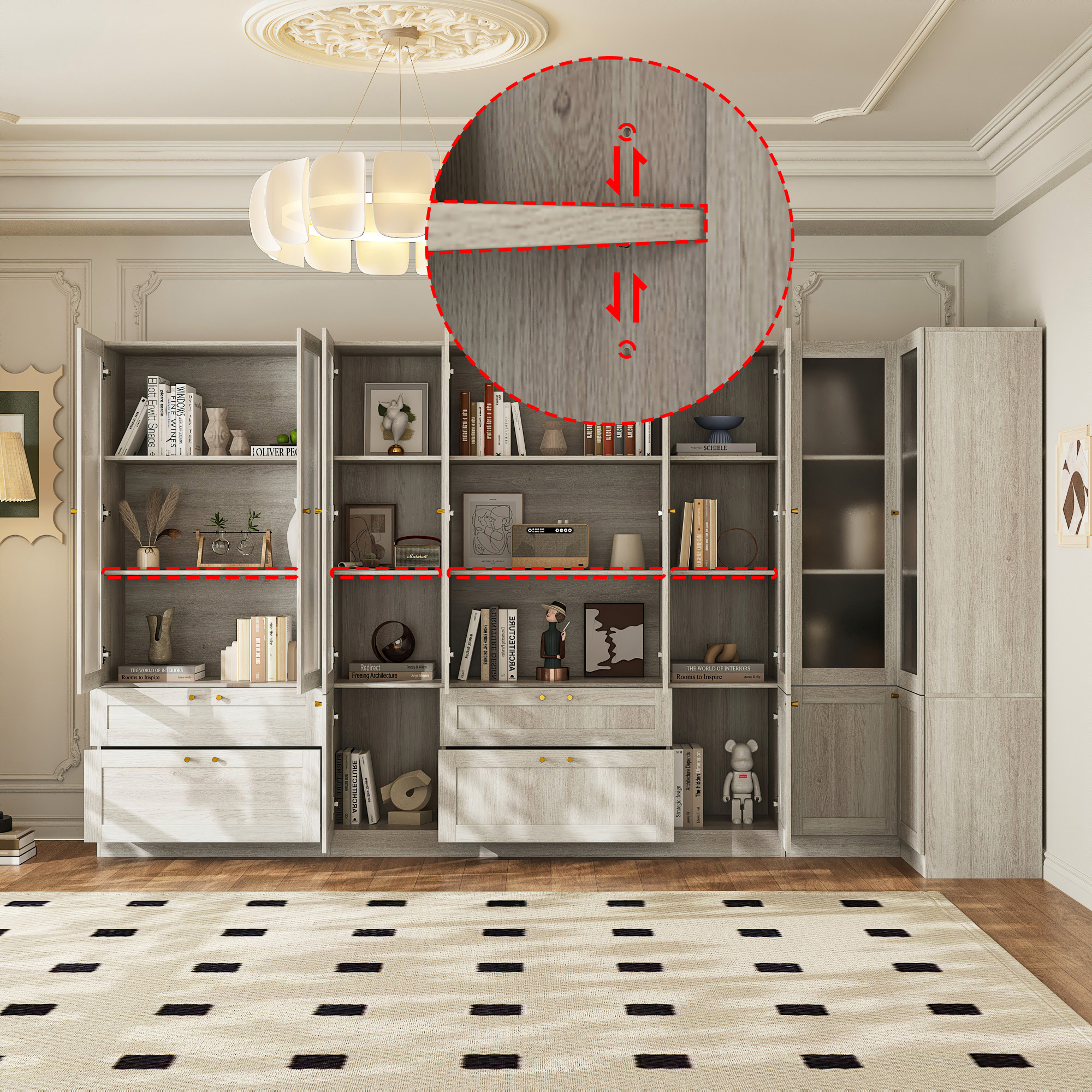 FUFU&GAGA KF020521+522-01AB+23 bookcases - View #8