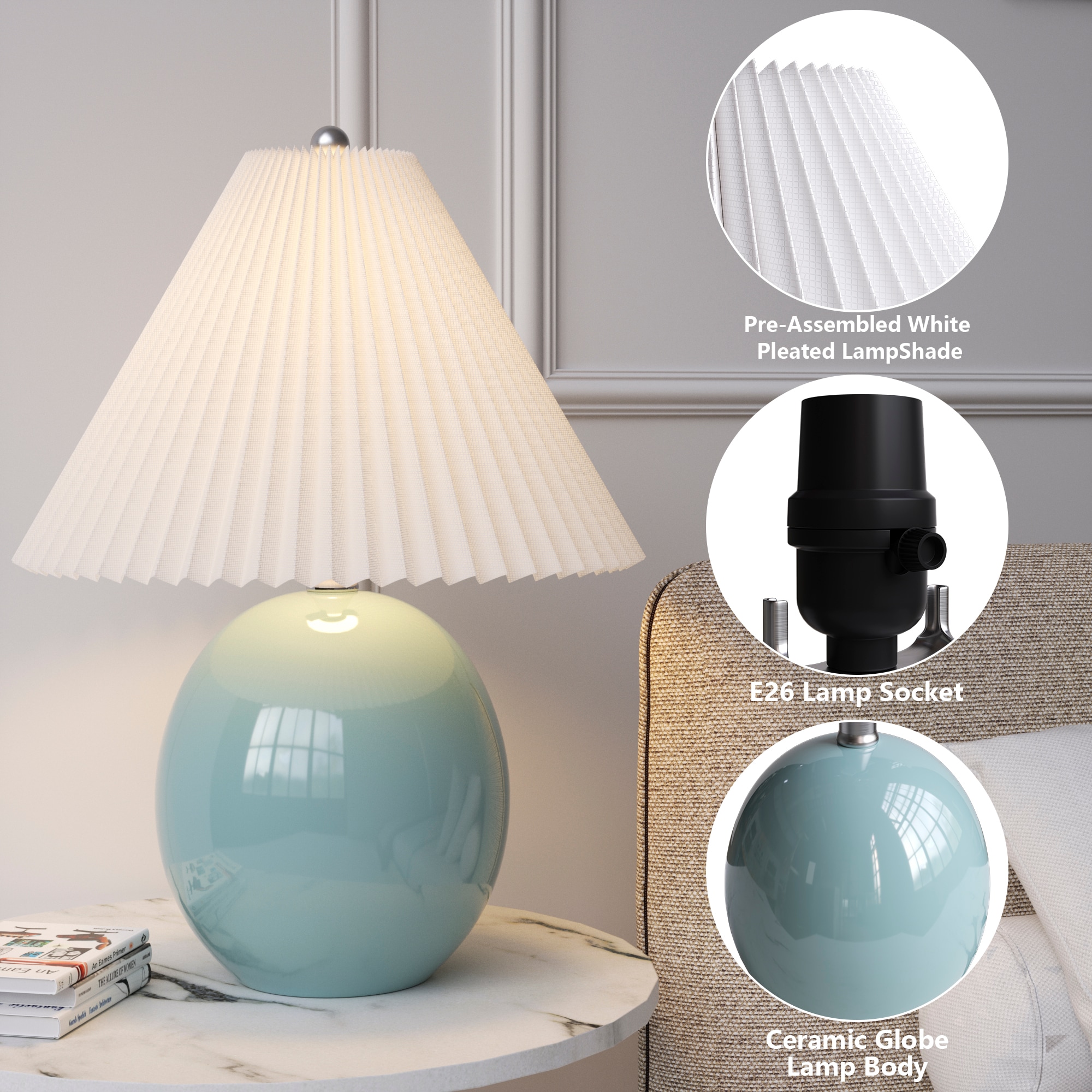 Maxax T231-BU-S Table-Lamps - View #6