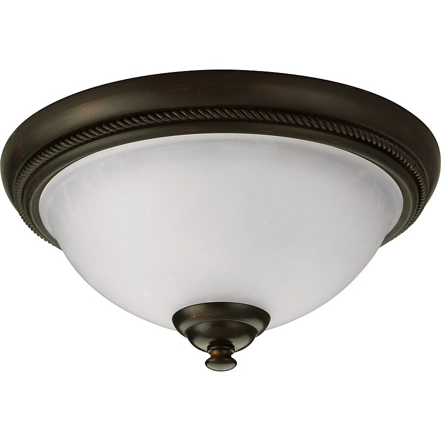 Progress Lighting Residence 12-in W Antique Bronze Outdoor Flush Mount Light Progress Lighting Residence 12-in W Antique Bronze Outdoor Flush Mount Light
