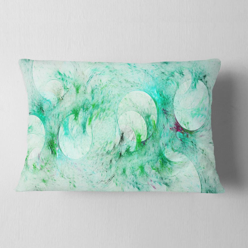 Designart CU16207-12-20 12-in x 20-in Green Indoor Decorative Pillow