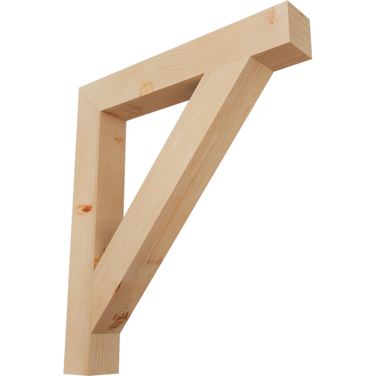 Ekena Millwork BKT04X28X32TRA05SDF Traditional block smooth 3-1/2-in x 28-in x 32-in Douglas fir Brown Wood Standard bracket