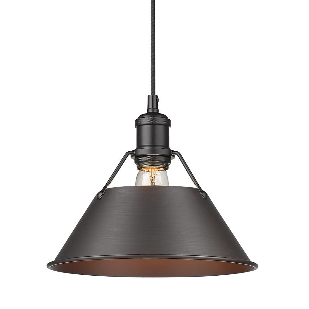 Golden Lighting 3306-M BLK-RBZ Pendant-Lights - View #2