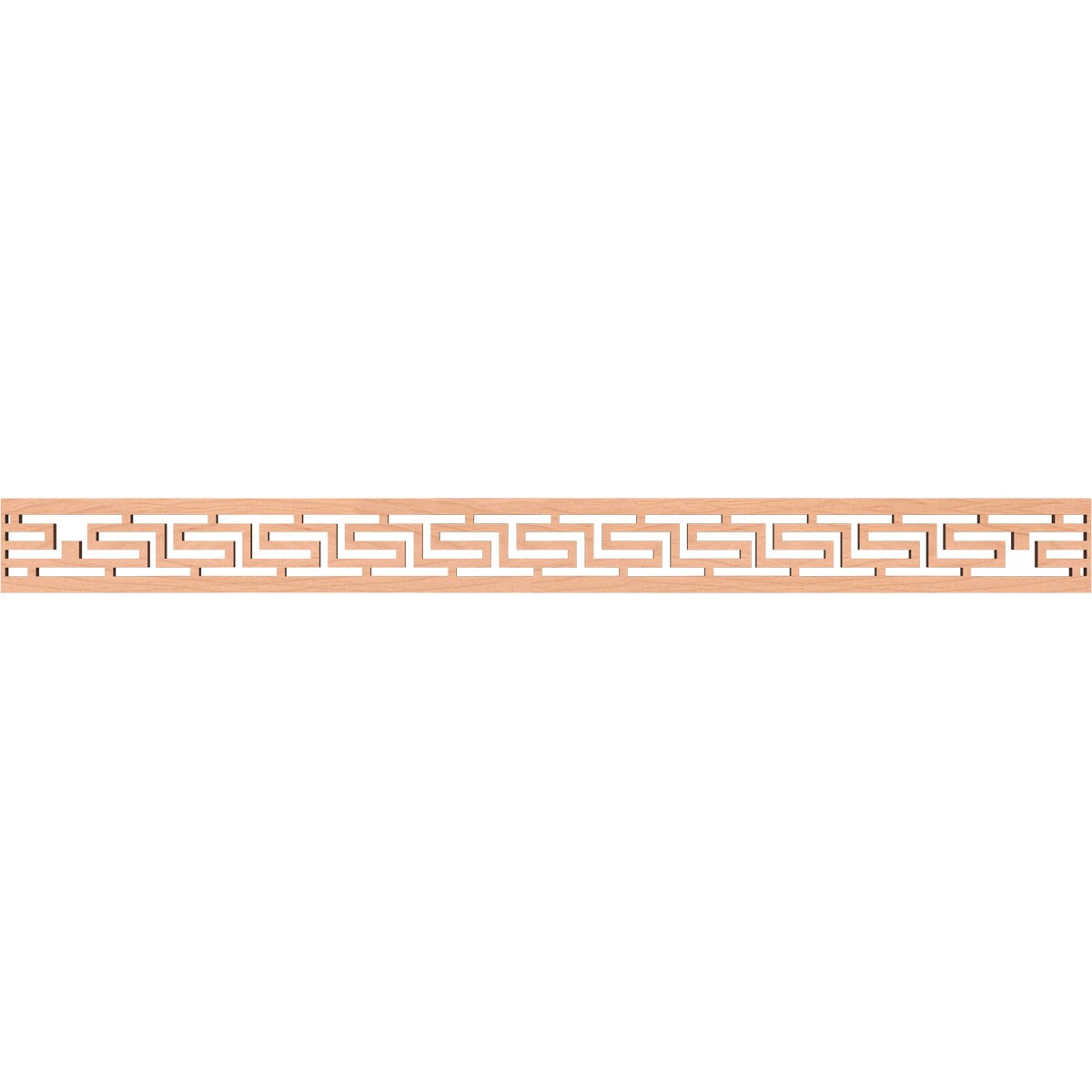 Ekena Millwork MLDB04X46TULAL Tulum Fretwork Flat Trim 4-in x 3.87-ft Alder Brown Unfinished 2155753 Pierced Wall Panel Moulding